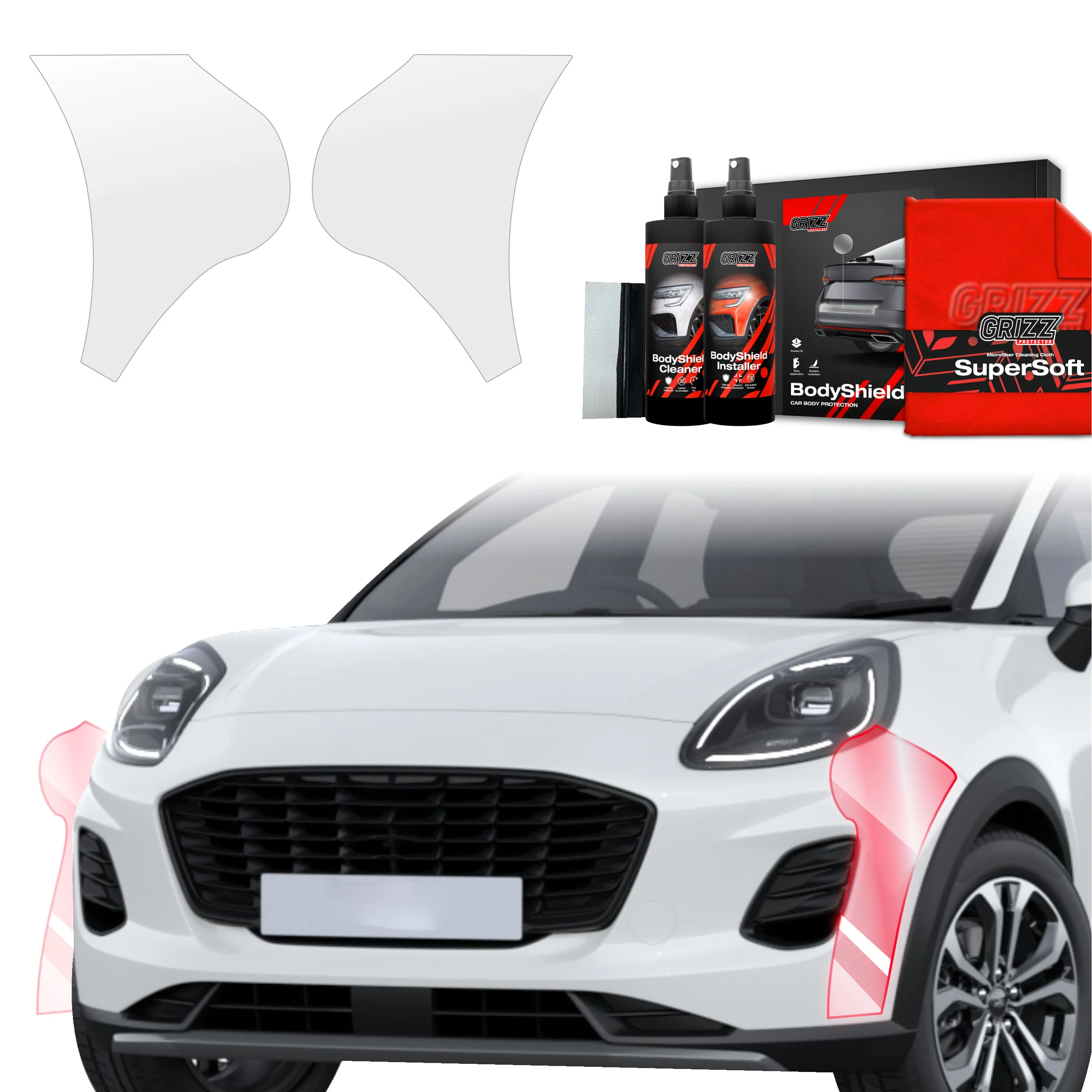 2in1 Schutzfolie für Stoßstange - Ford Puma Facelift (2024-2026)