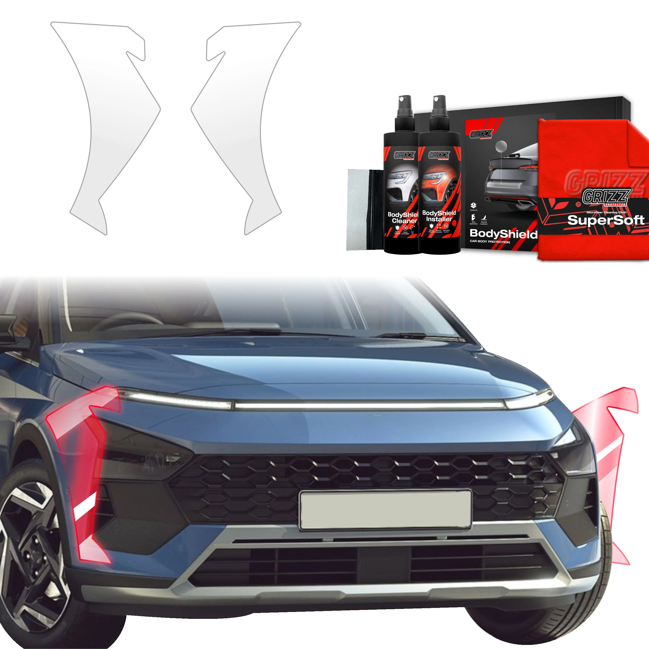 2in1 Schutzfolie für Stoßstange - Hyundai Bayon (2024-2026)