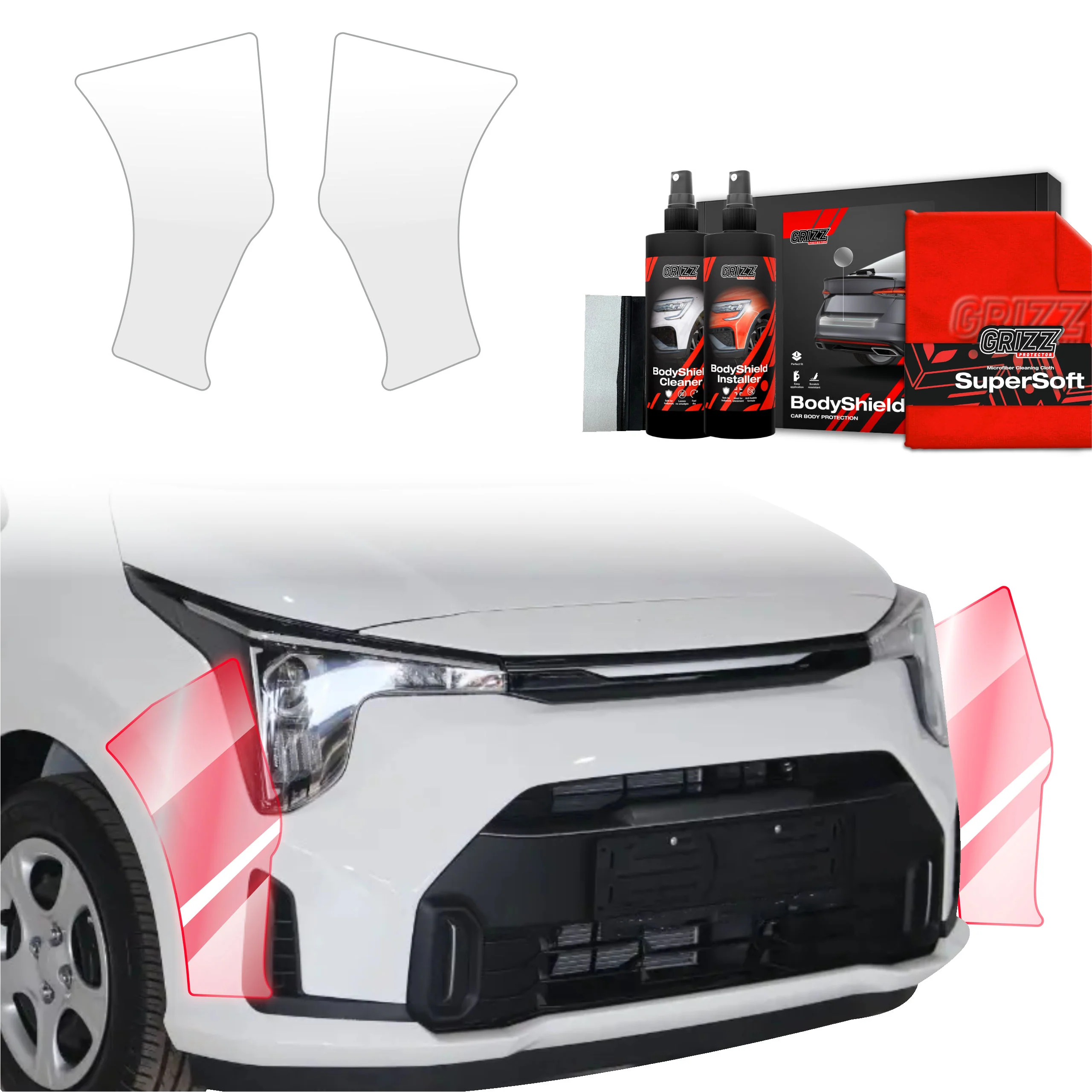 2in1 Schutzfolie für Stoßstange - Kia Picanto (2023-2026)