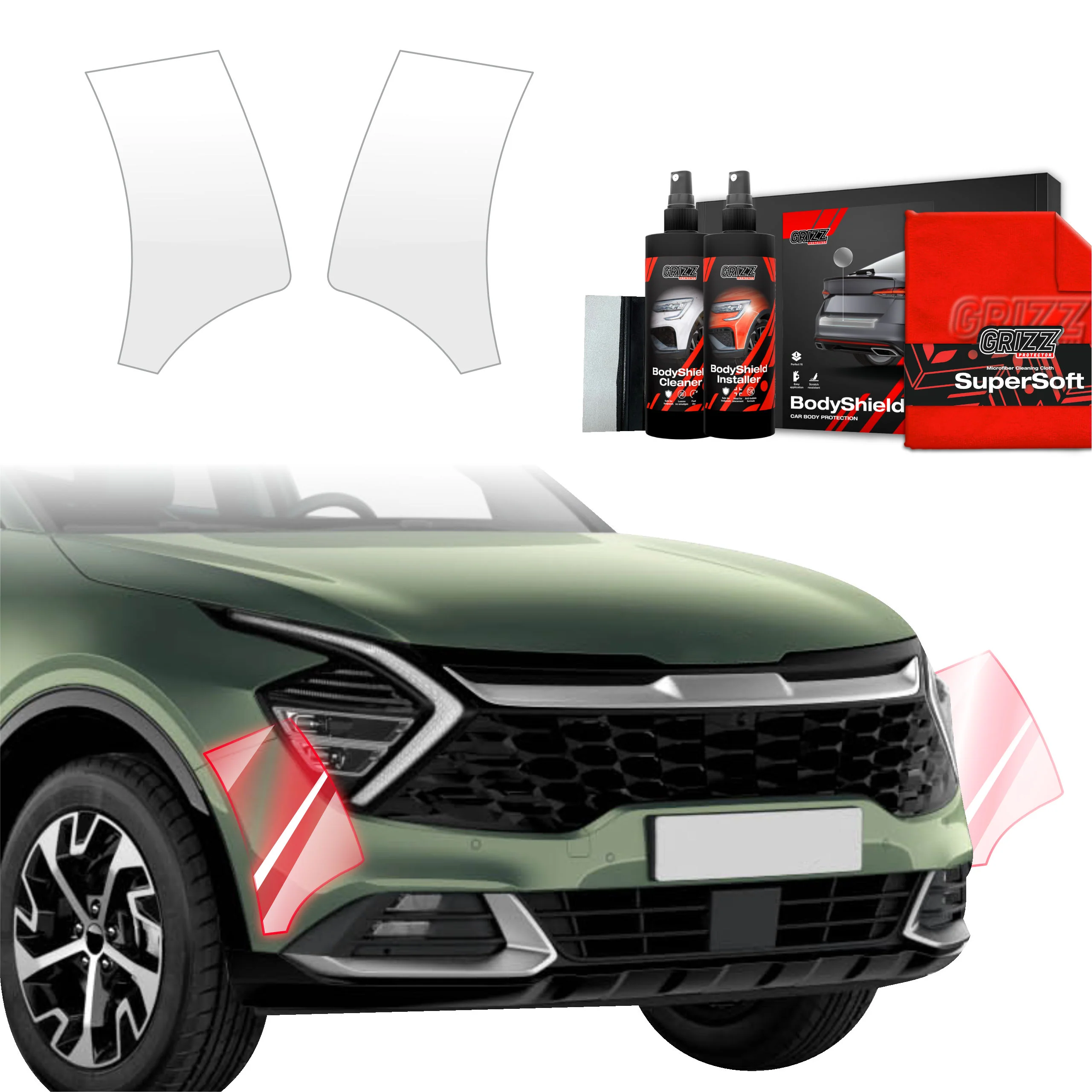 2in1 Schutzfolie für Stoßstange - Kia Sportage 5 (2021-2025)