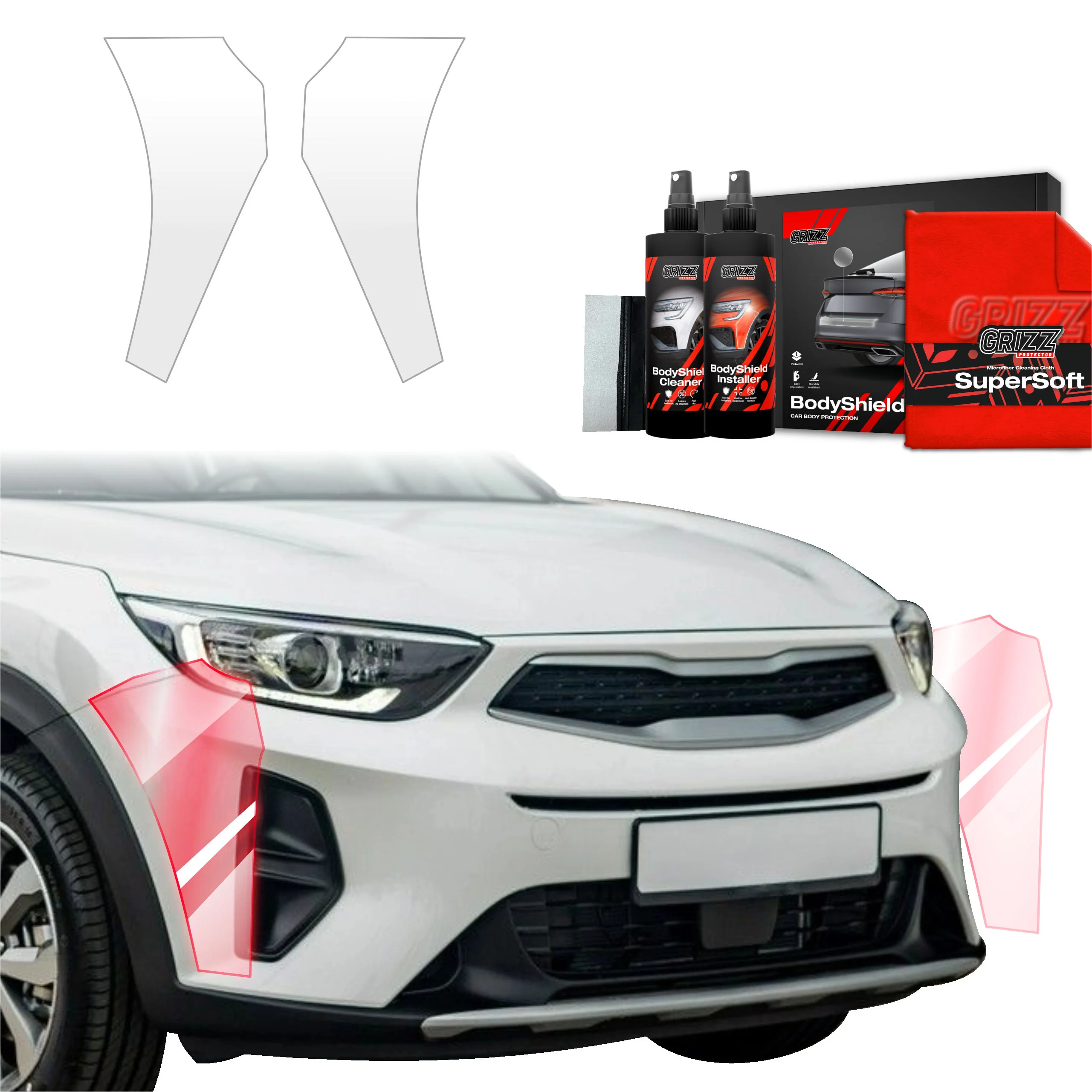 2in1 Schutzfolie für Stoßstange - Kia Stonic (2020-2026)