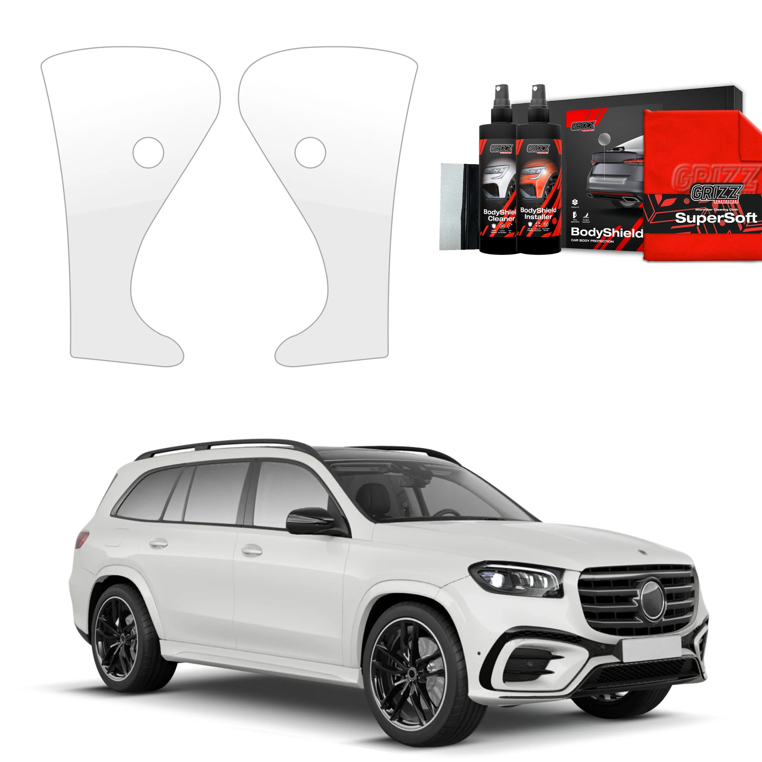 2in1 Schutzfolie für Stoßstange - Mercedes GLS 450d (2023-2026)