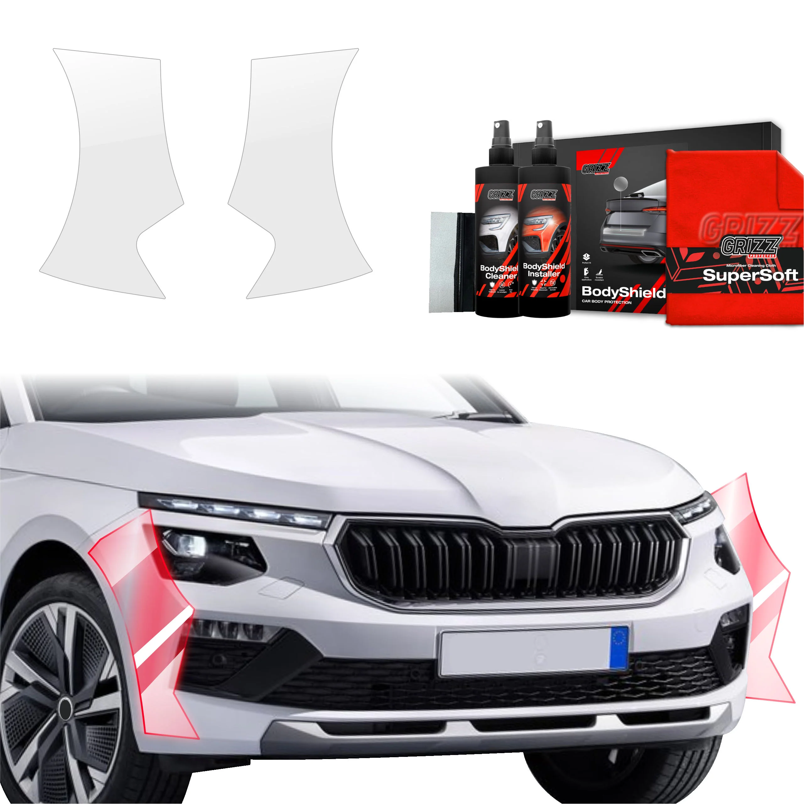2in1 Schutzfolie für Stoßstange - Skoda Kamiq (2024-2026)