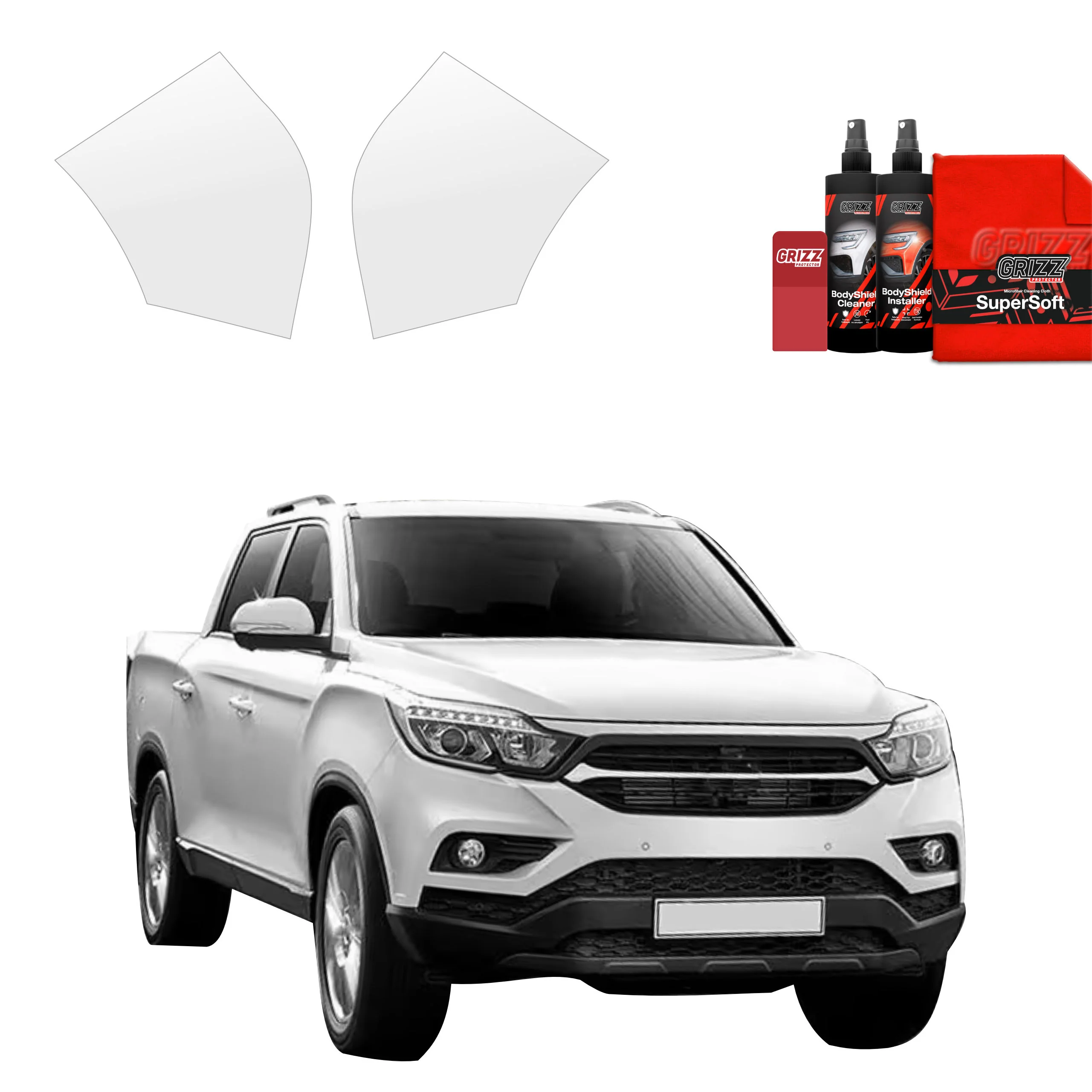 2in1 Schutzfolie für Stoßstange - SsangYong Musso (2023-2026)