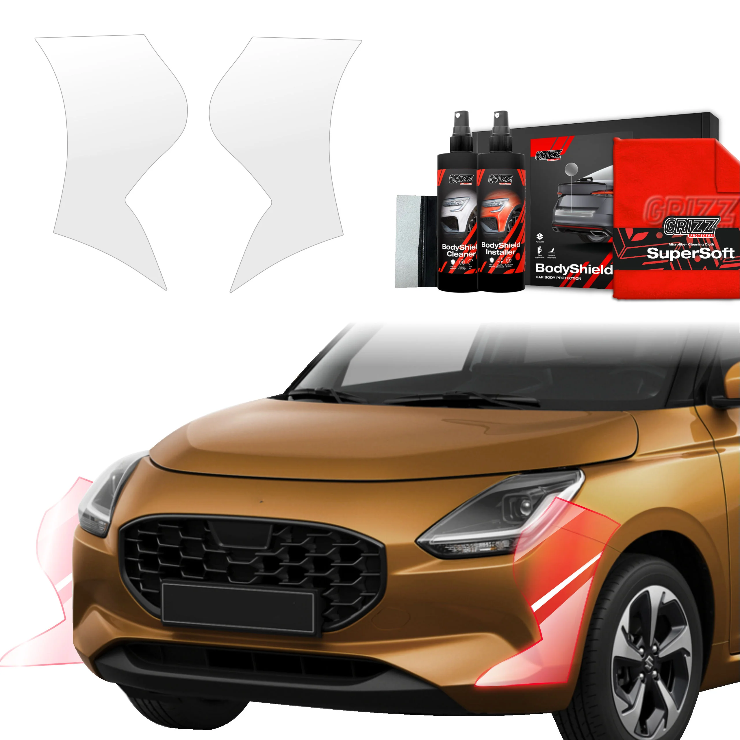 2in1 Schutzfolie für Stoßstange - Suzuki Swift (2024-2026)