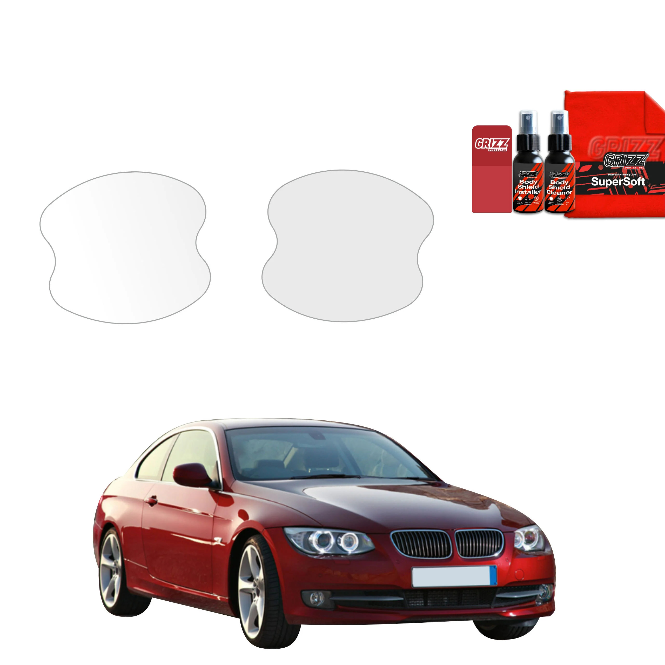 2in1 Schutzfolie für Türgriffmulden - BMW 3 E92 Coupe LCI (2010-2013)