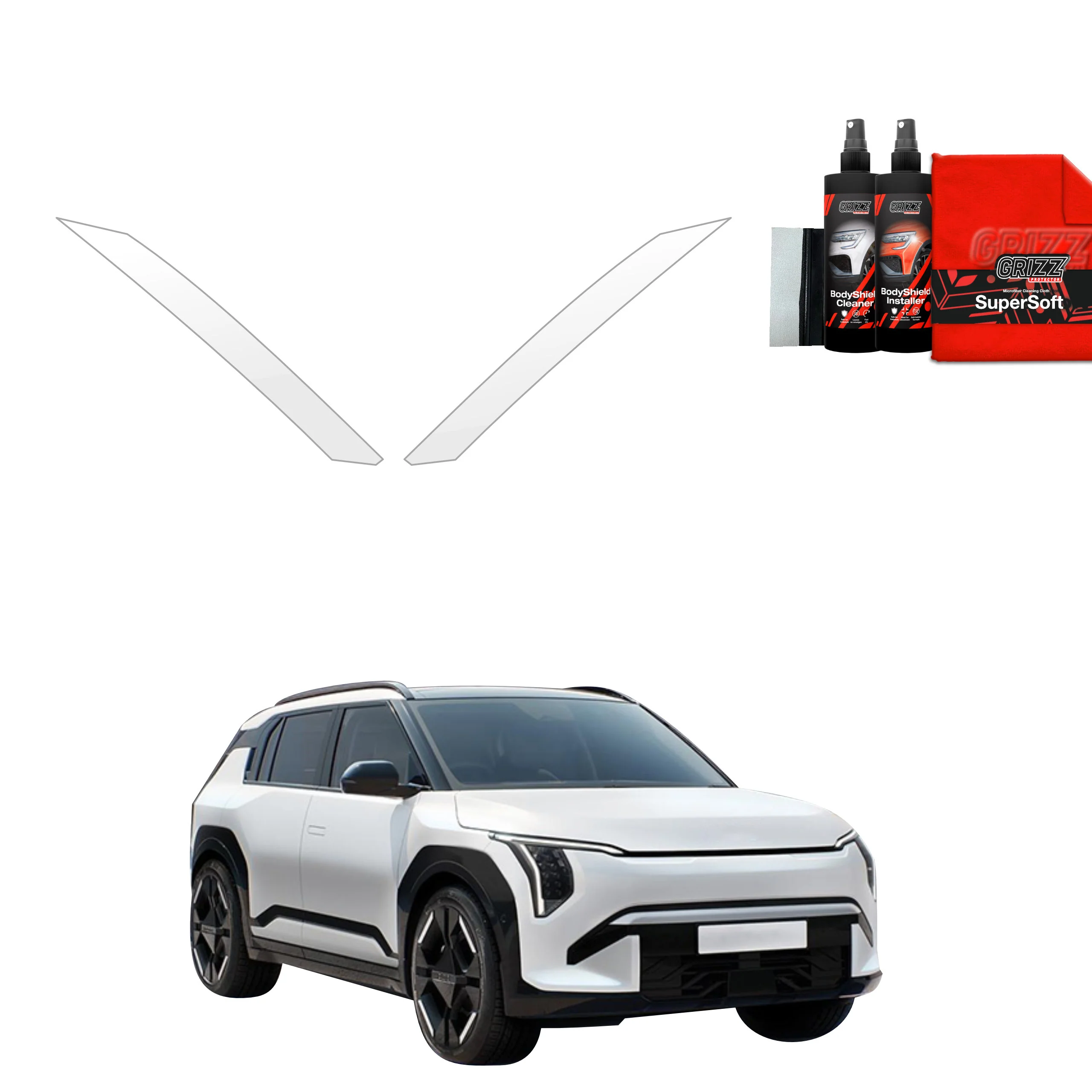 2in1 Schutzfolie für vordere Säule - Kia EV3 GT Line (2025-2026)