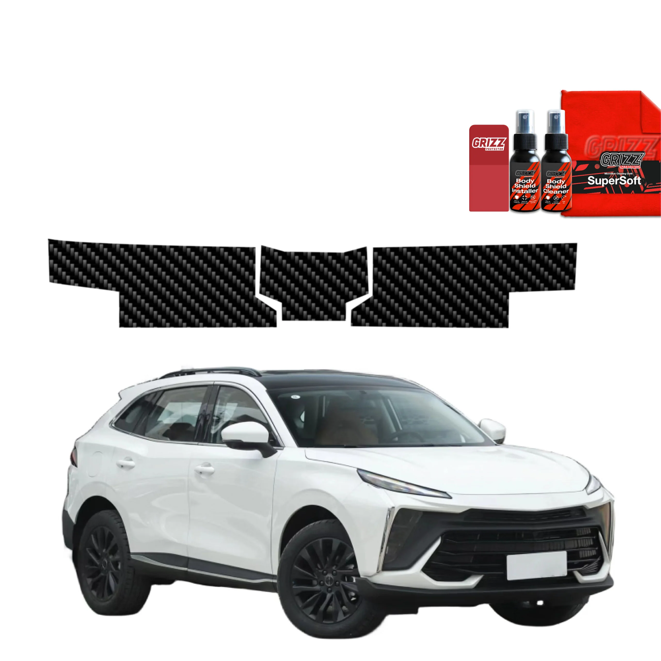 3in1 Kohlenstoff Schutzfolie für Ladekante - Forthing T5 Evo (2024-2026)