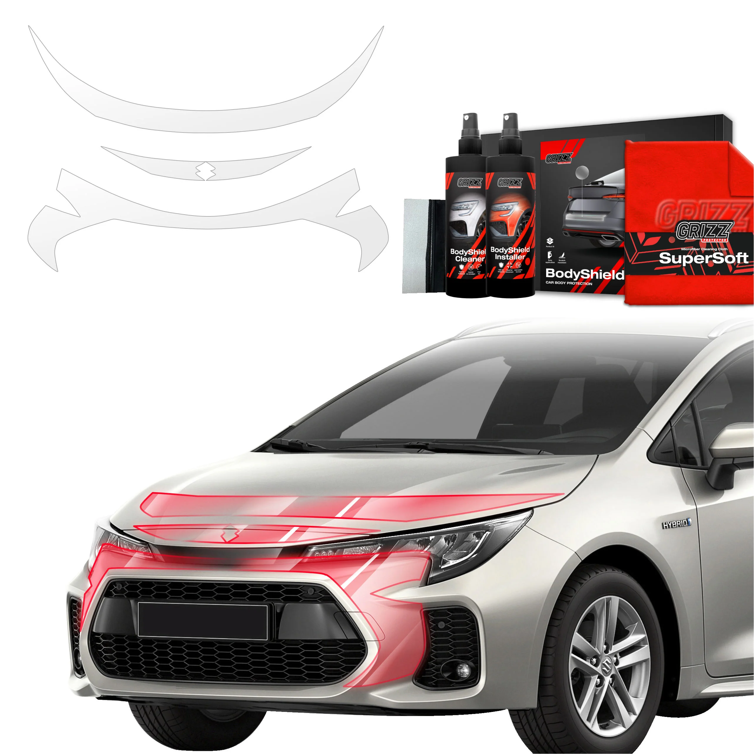 3in1 Schutzfolie für Stoßstange und Motorhaube - Suzuki Swace Facelift (2023-2026)