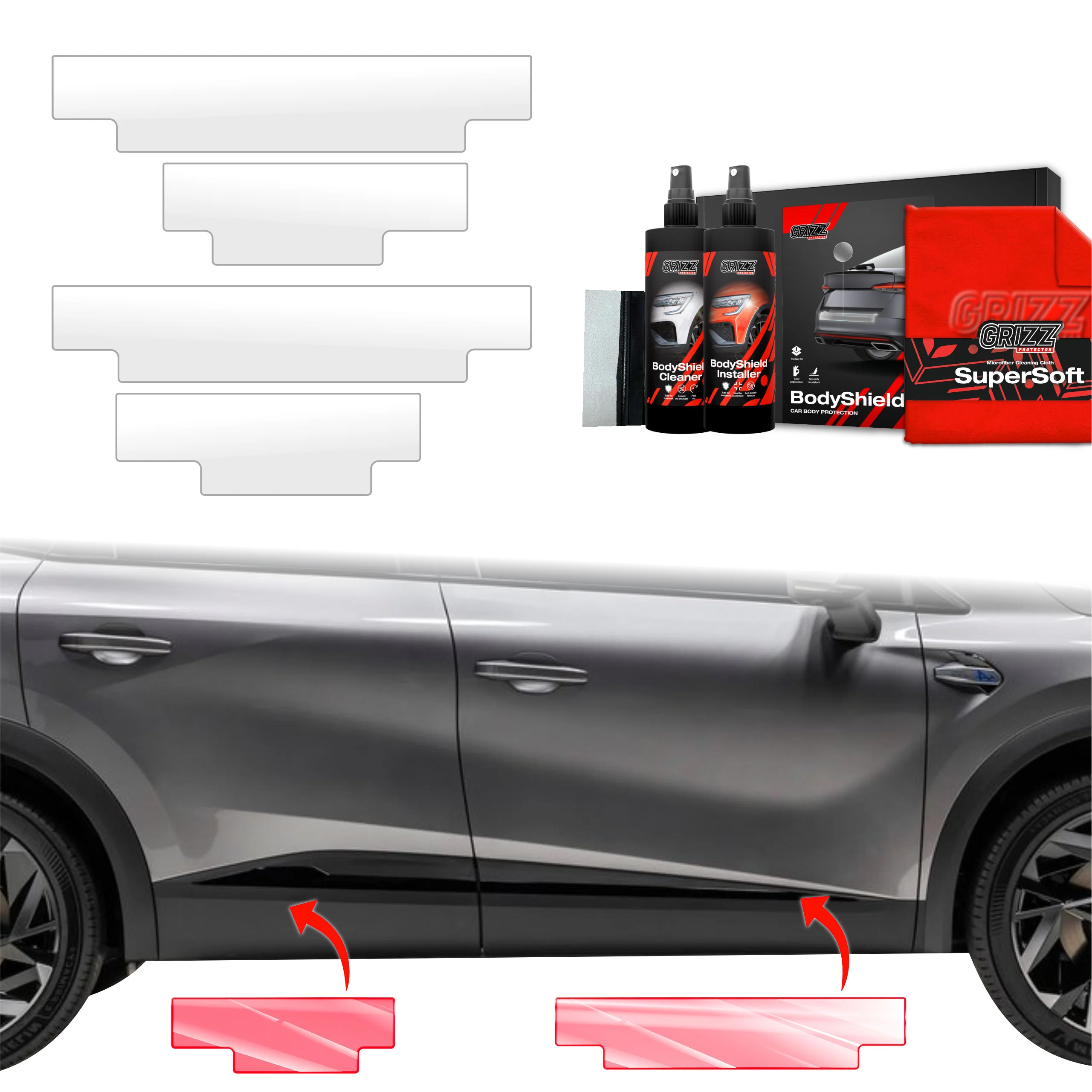 4in1 Schutzfolie für alle Schweller - Renault Captur (2024-2026)