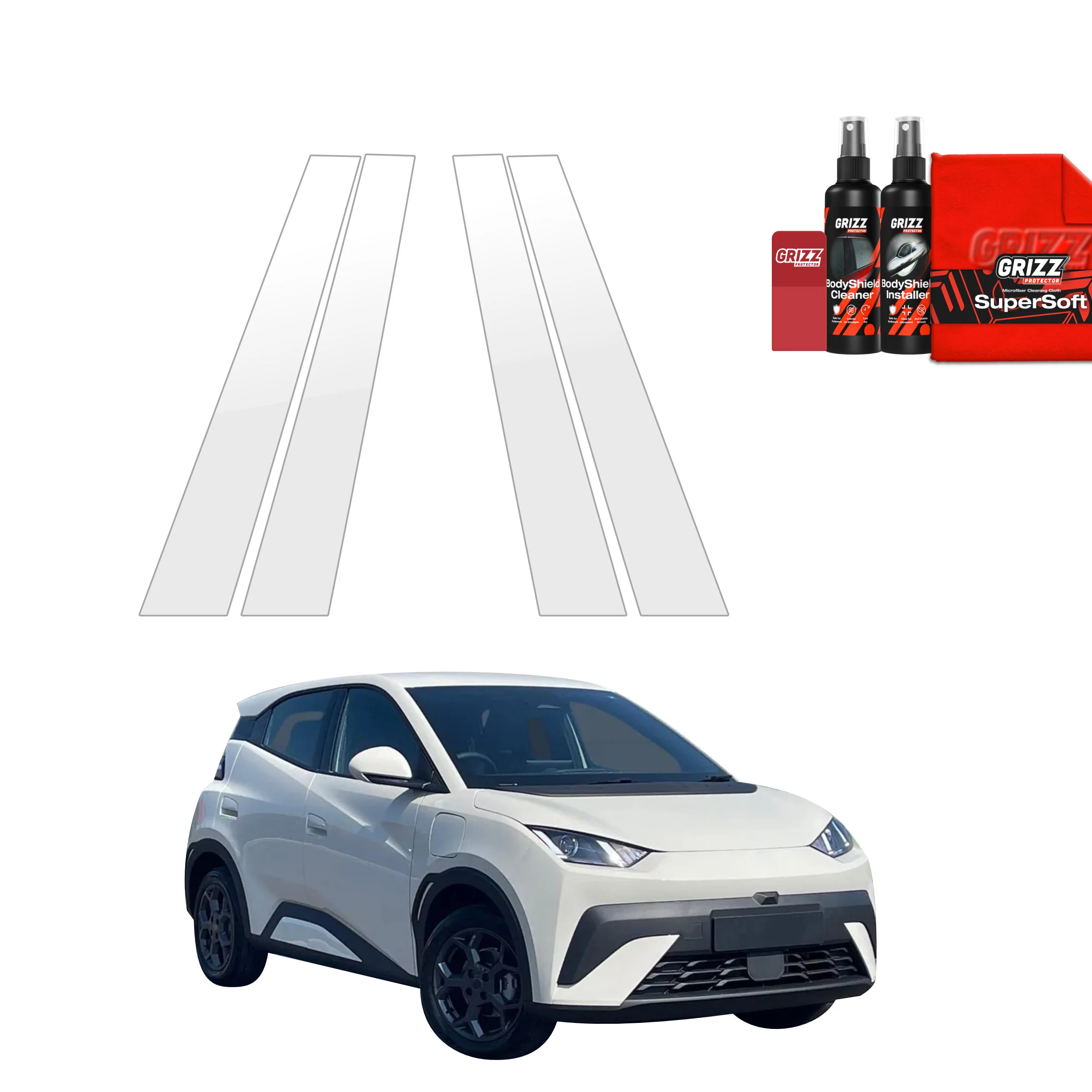4in1 Schutzfolie für B-C-Säule - BYD Dolphin Surf (2026)