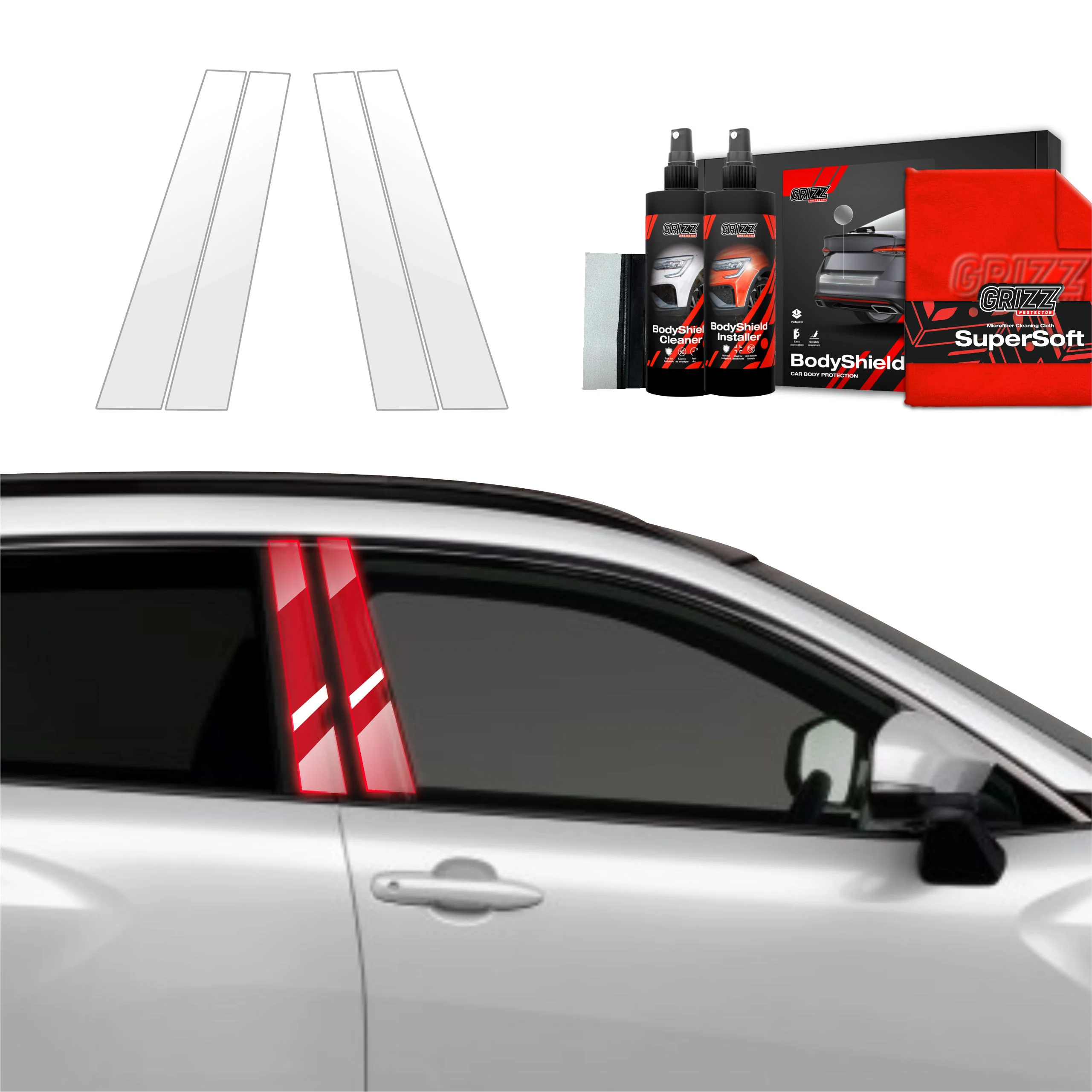 4in1 Schutzfolie für B-Säule - Toyota Corolla Cross (2022-2026)