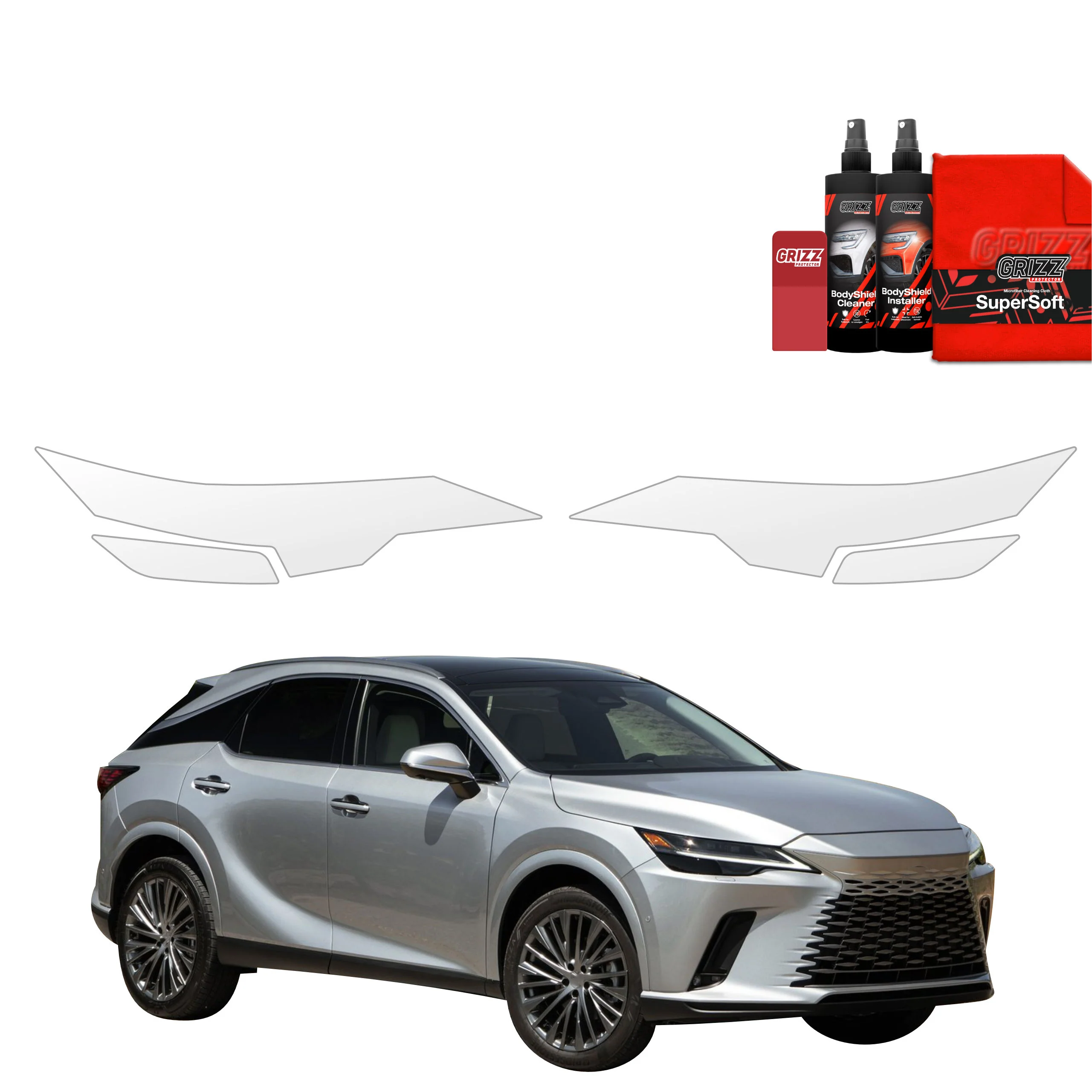 4in1 Schutzfolie für Scheinwerfer - Lexus RX 350h (2022-2026)
