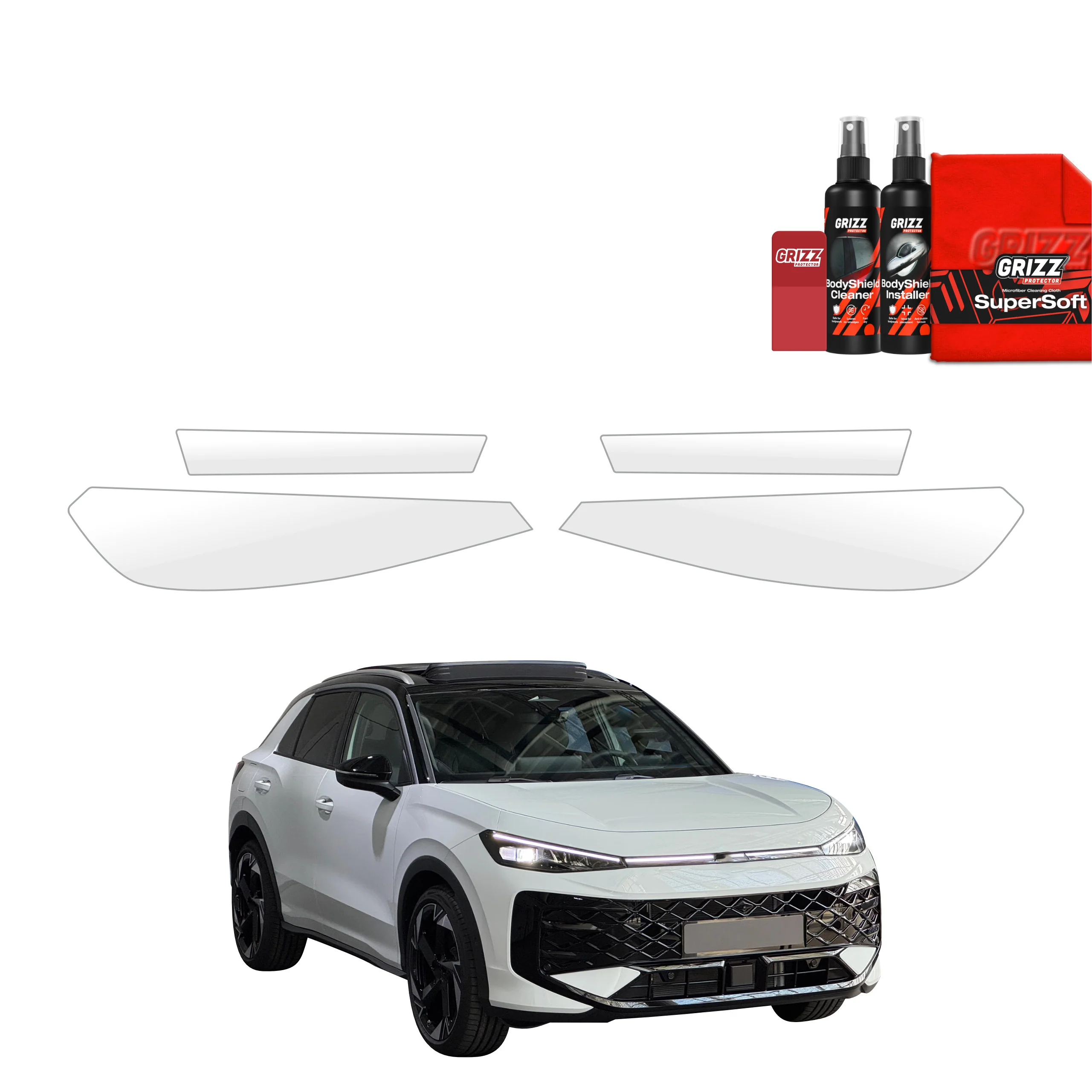 4in1 Schutzfolie für Scheinwerfer - Volkswagen T-Roc (2025-2026)