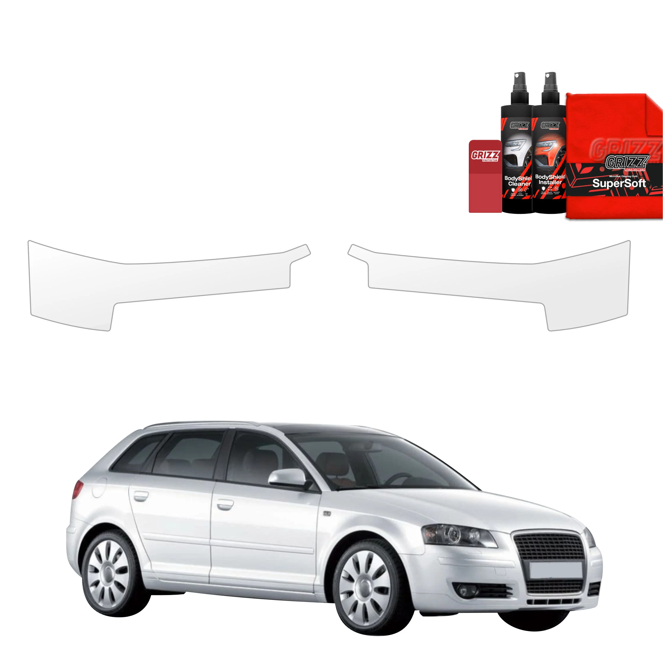 2in1 Schutzfolie für Schweller - Audi A3 8P Hatchback 5D (2008-2012)