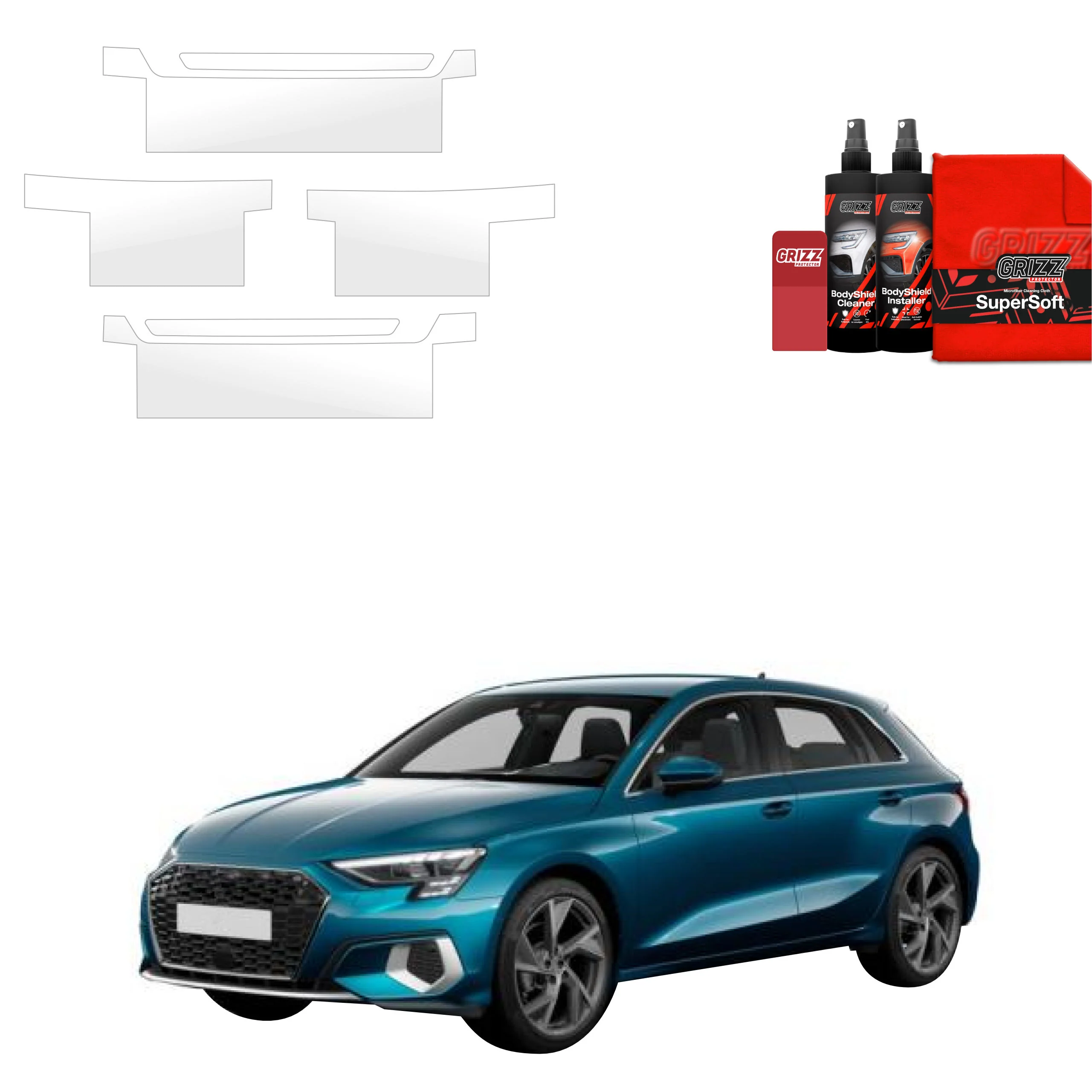 4in1 Schutzfolie für Schweller - Audi A3 8Y Sportback (2020-2023)