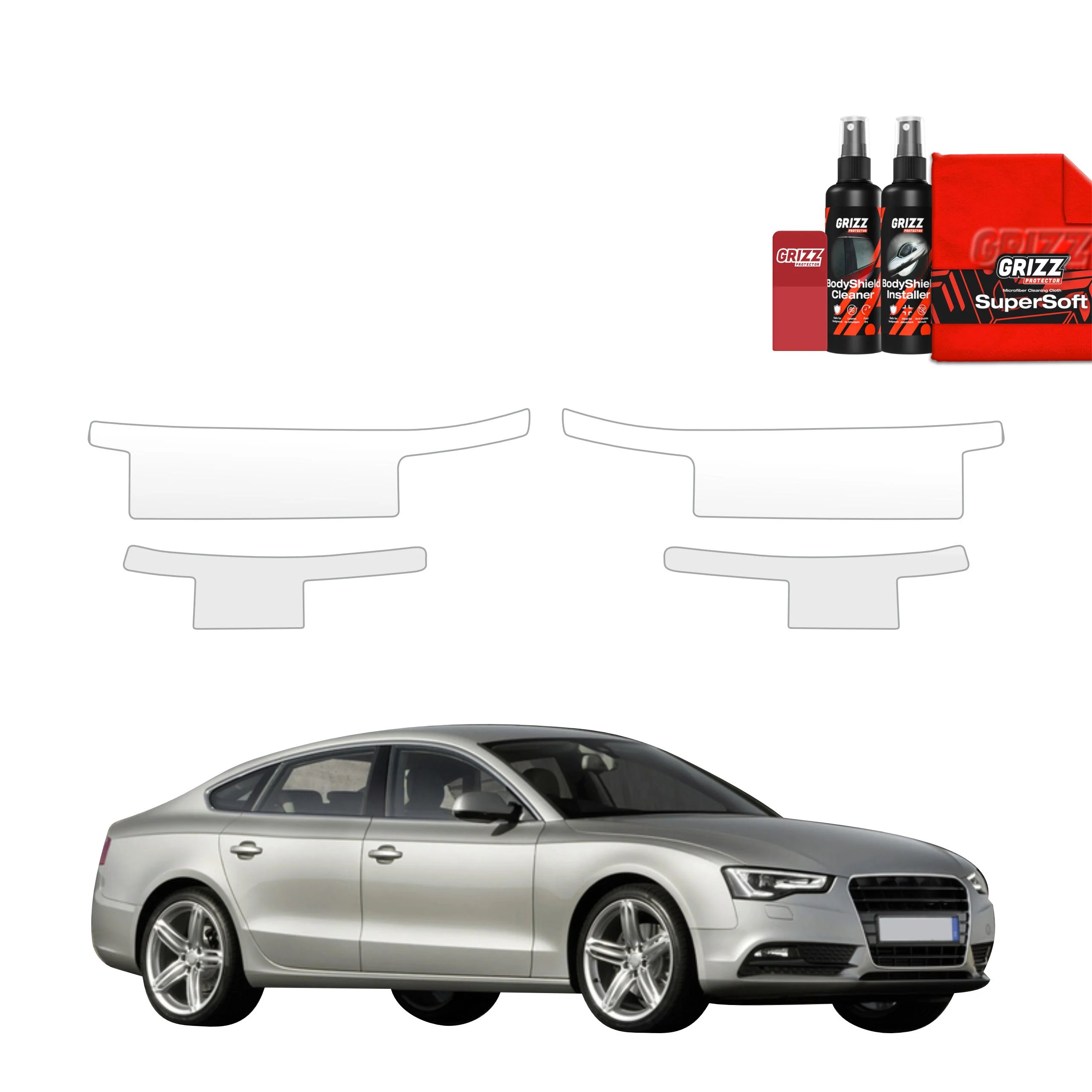 4in1 Schutzfolie für Schweller - Audi A5 8T SUV 5D (2007-2016)
