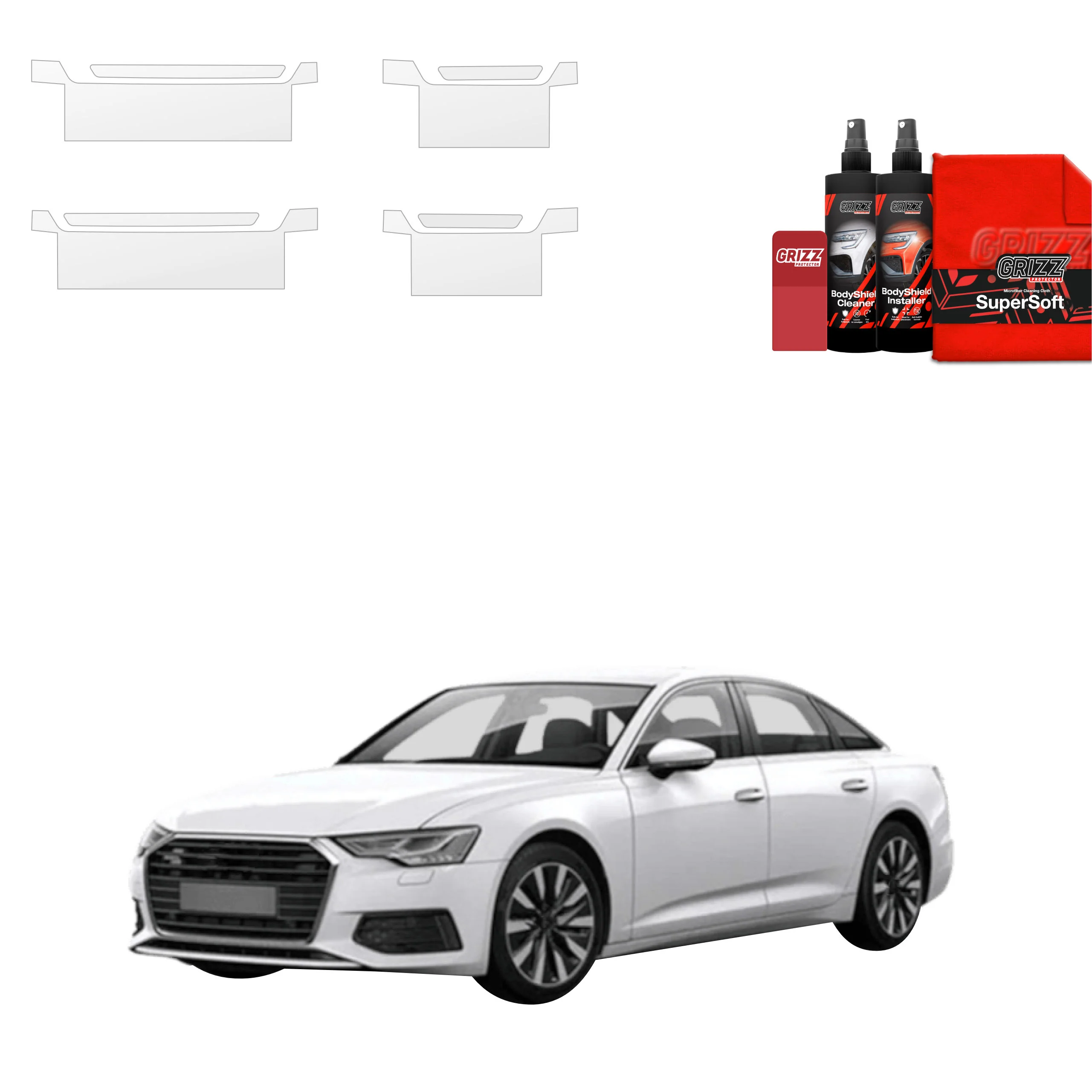 4in1 Schutzfolie für Schweller - Audi A6 C8 Sedan (2018-2023)