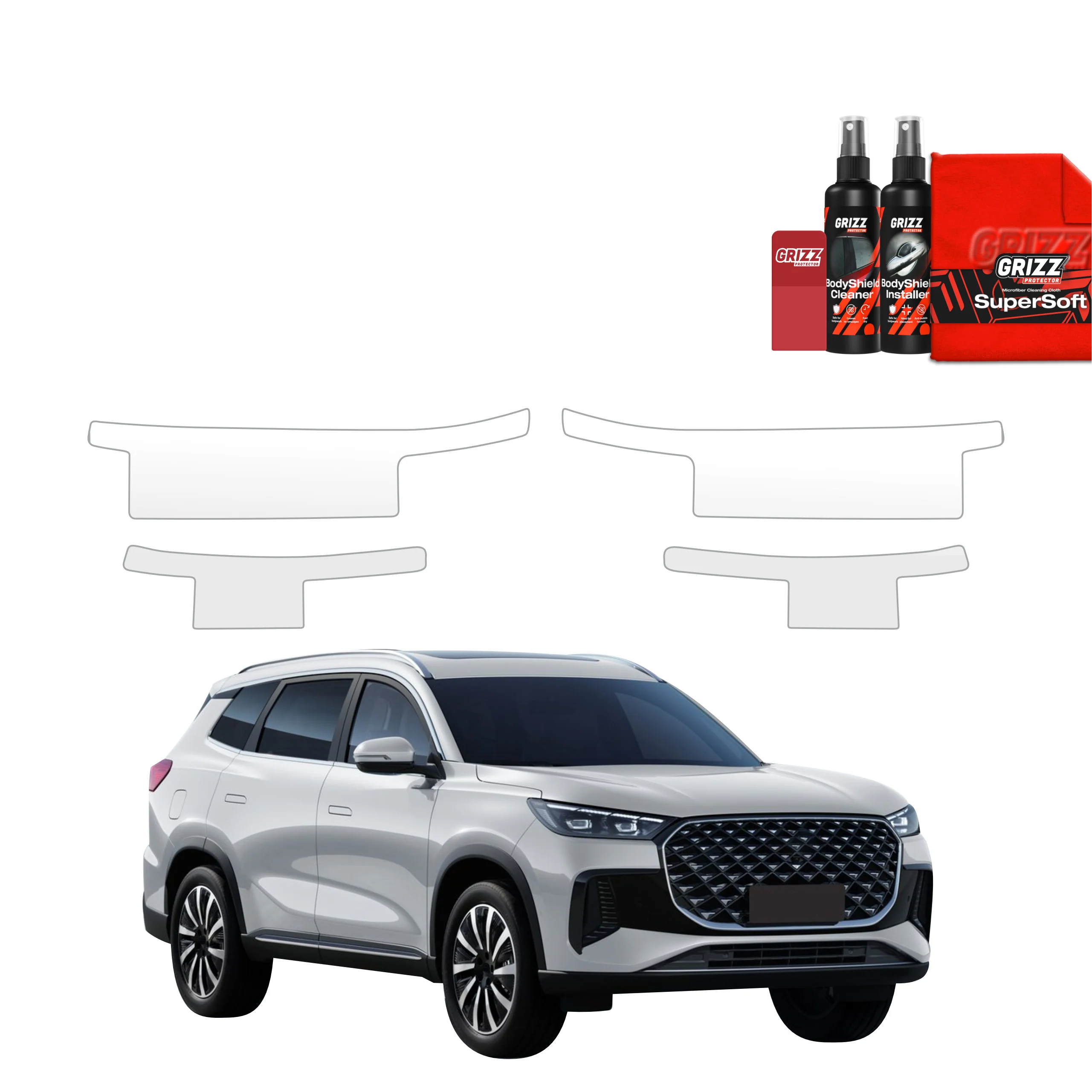 4in1 Schutzfolie für Schweller - Chery Tiggo 8 (2025-2026)
