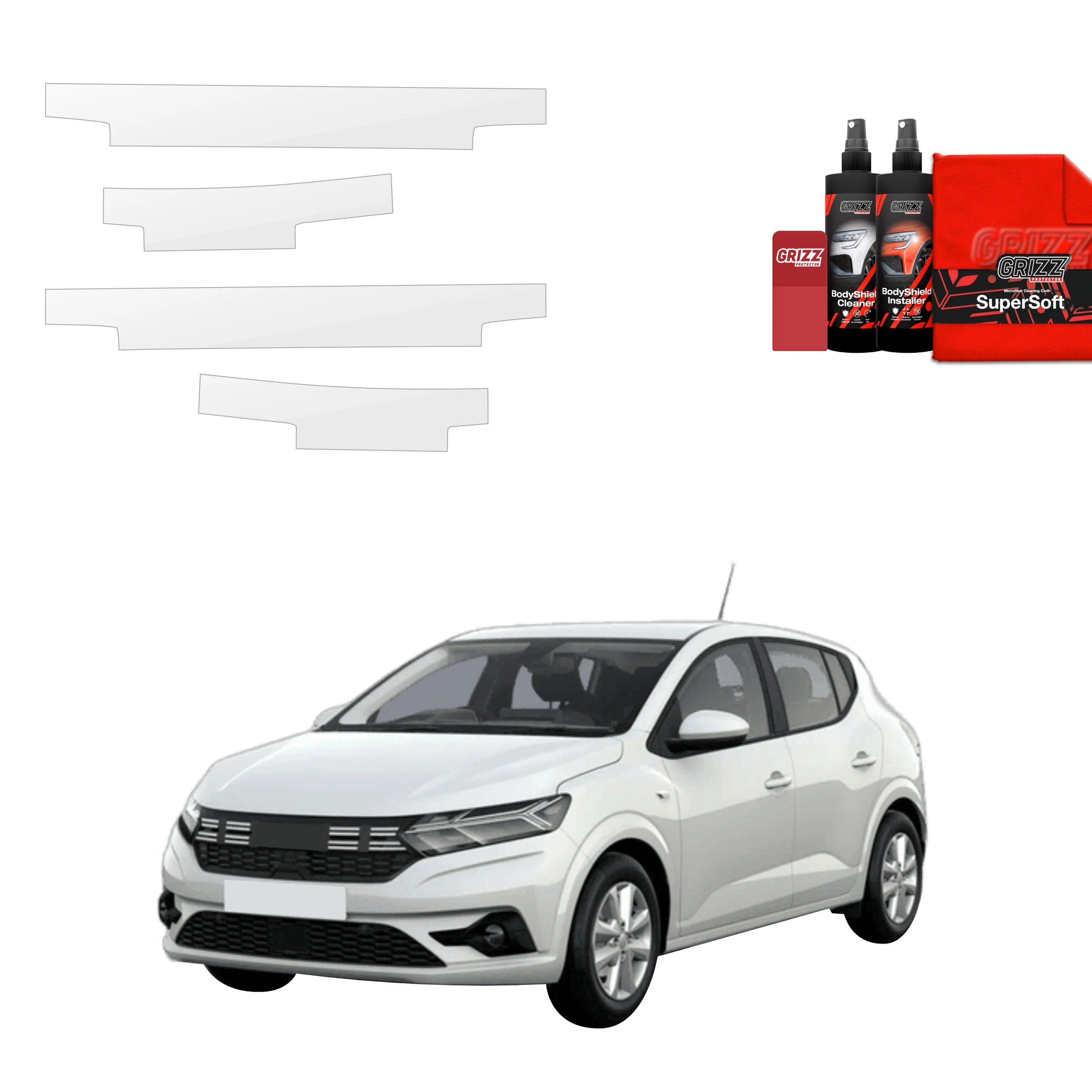 4in1 Schutzfolie für Schweller - Dacia Sandero (2020-2026)