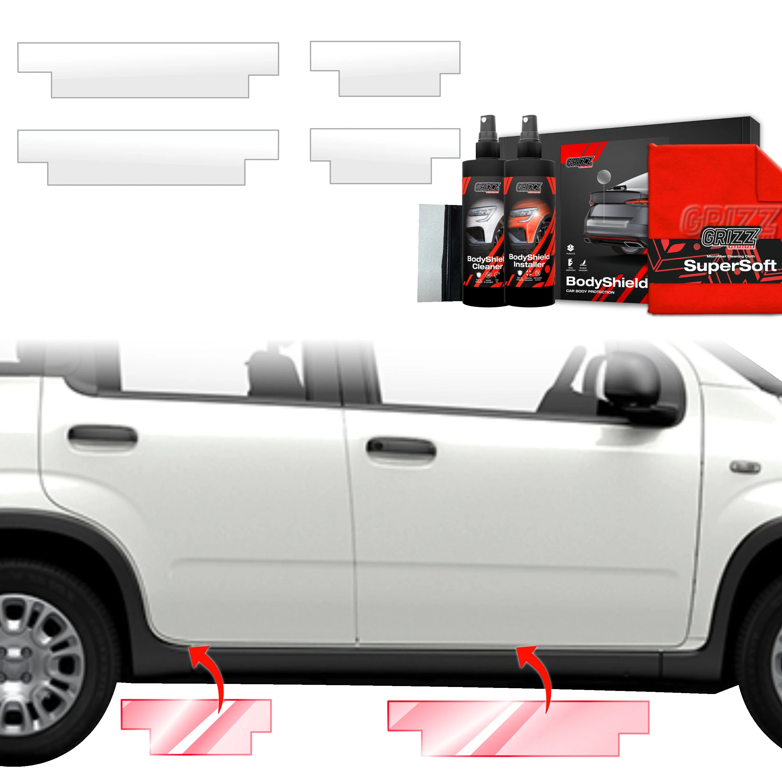 4in1 Schutzfolie für Schweller - Fiat Panda (2020-2026)