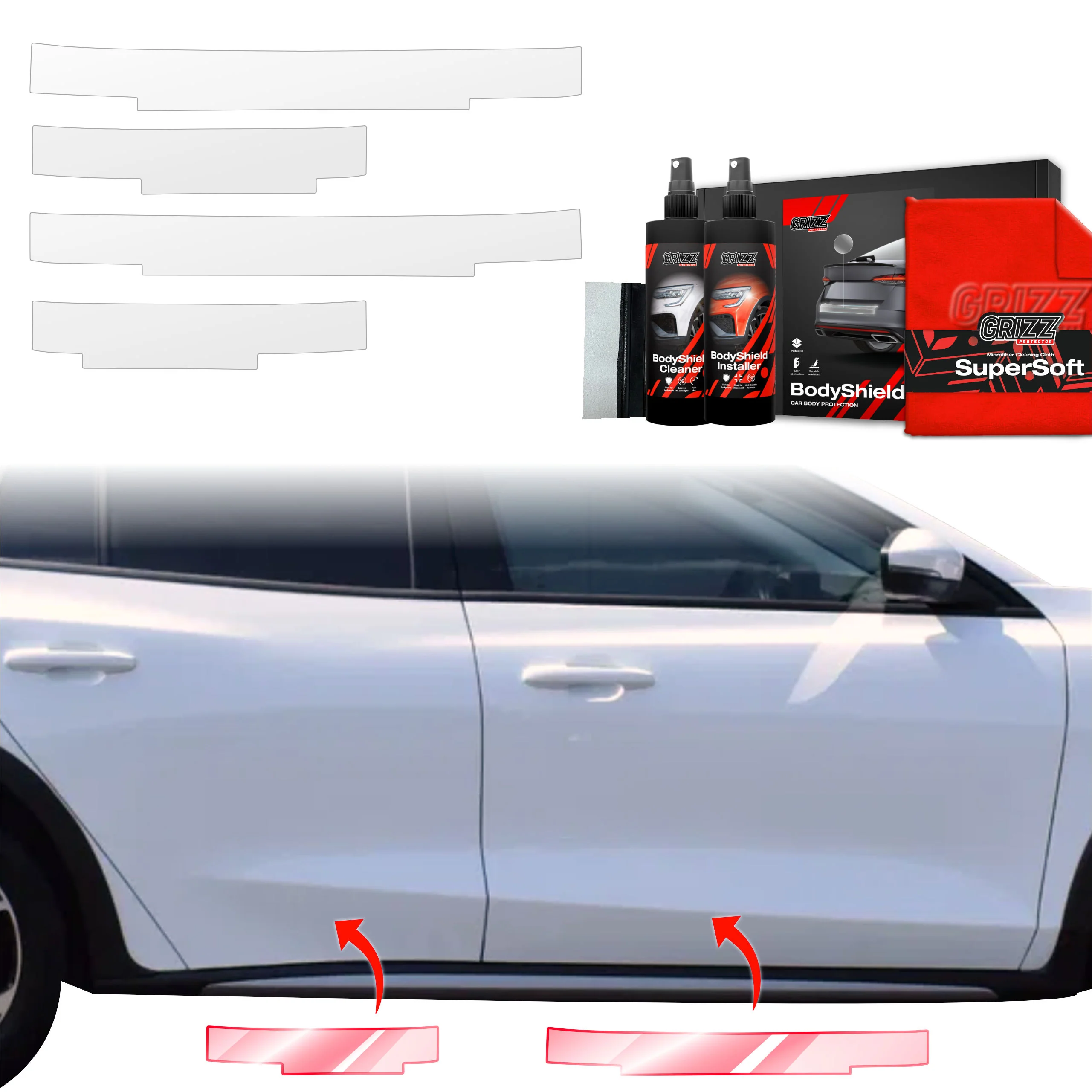 4in1 Schutzfolie für Schweller - Ford Focus Active X Kombi Facelift (2021-2025)