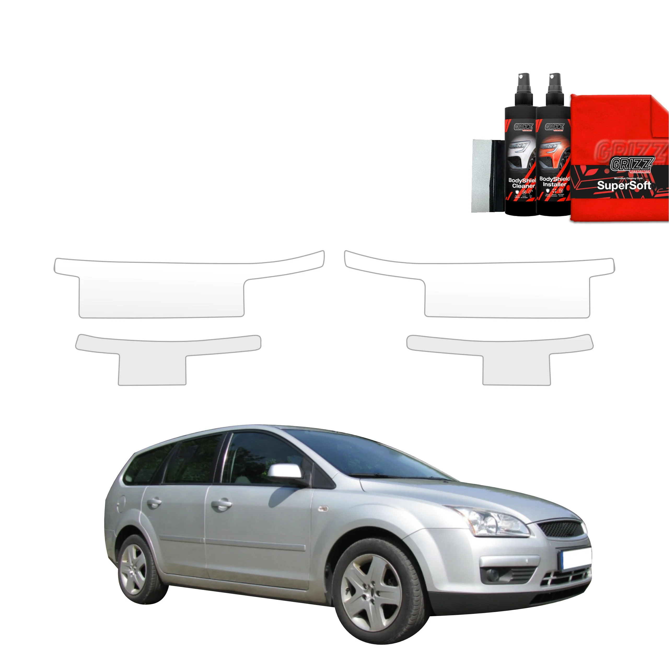 4in1 Schutzfolie für Schweller - Ford Focus Mk2 Kombi (2004-2007)