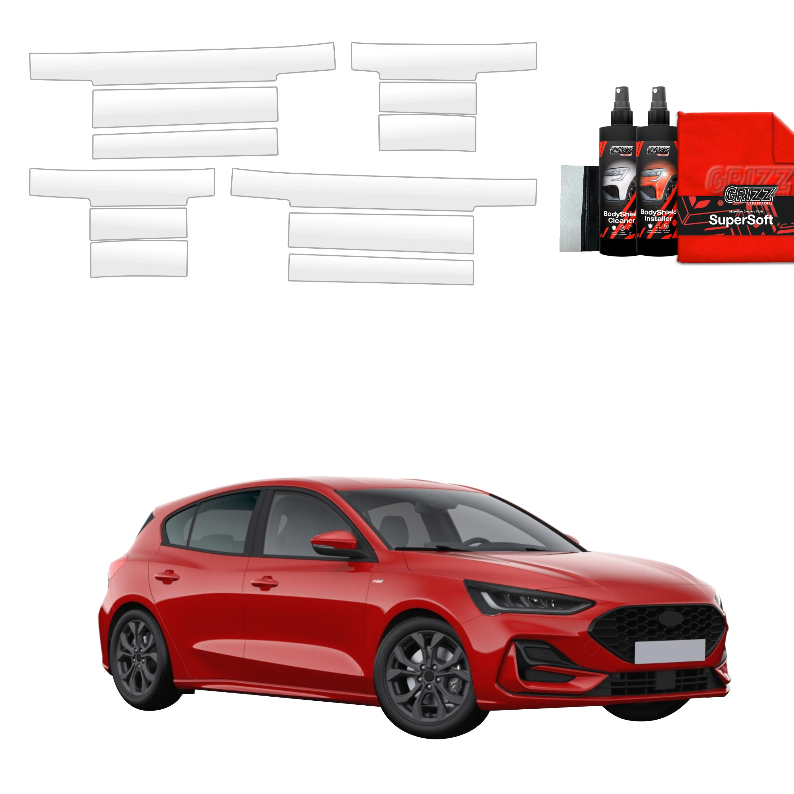 12in1 Schutzfolie für Schweller - Ford Focus ST-Line X Hatchback Facelift (2021-2025)