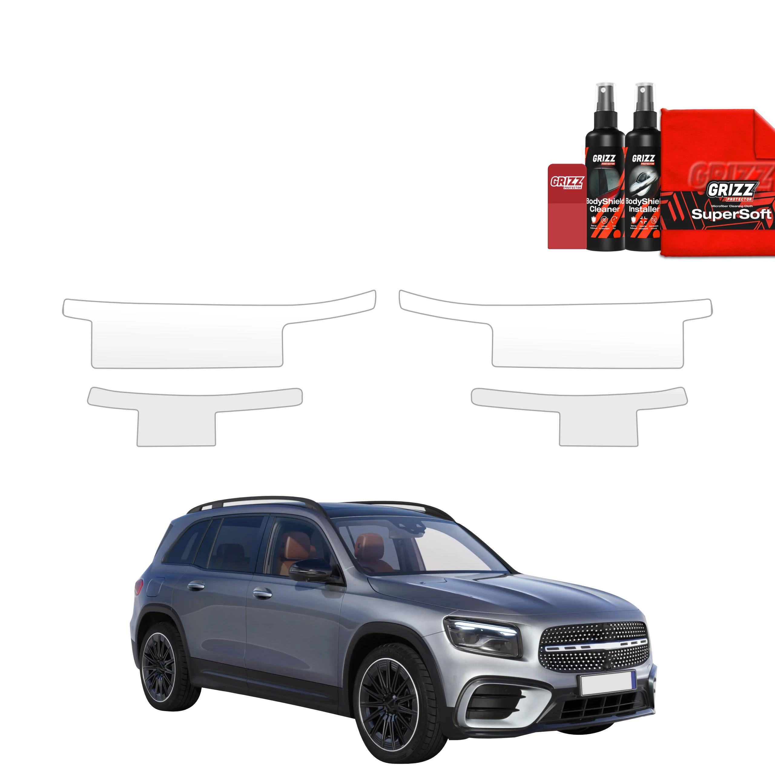 4in1 Schutzfolie für Schweller - Mercedes GLB 200 (2023-2026)