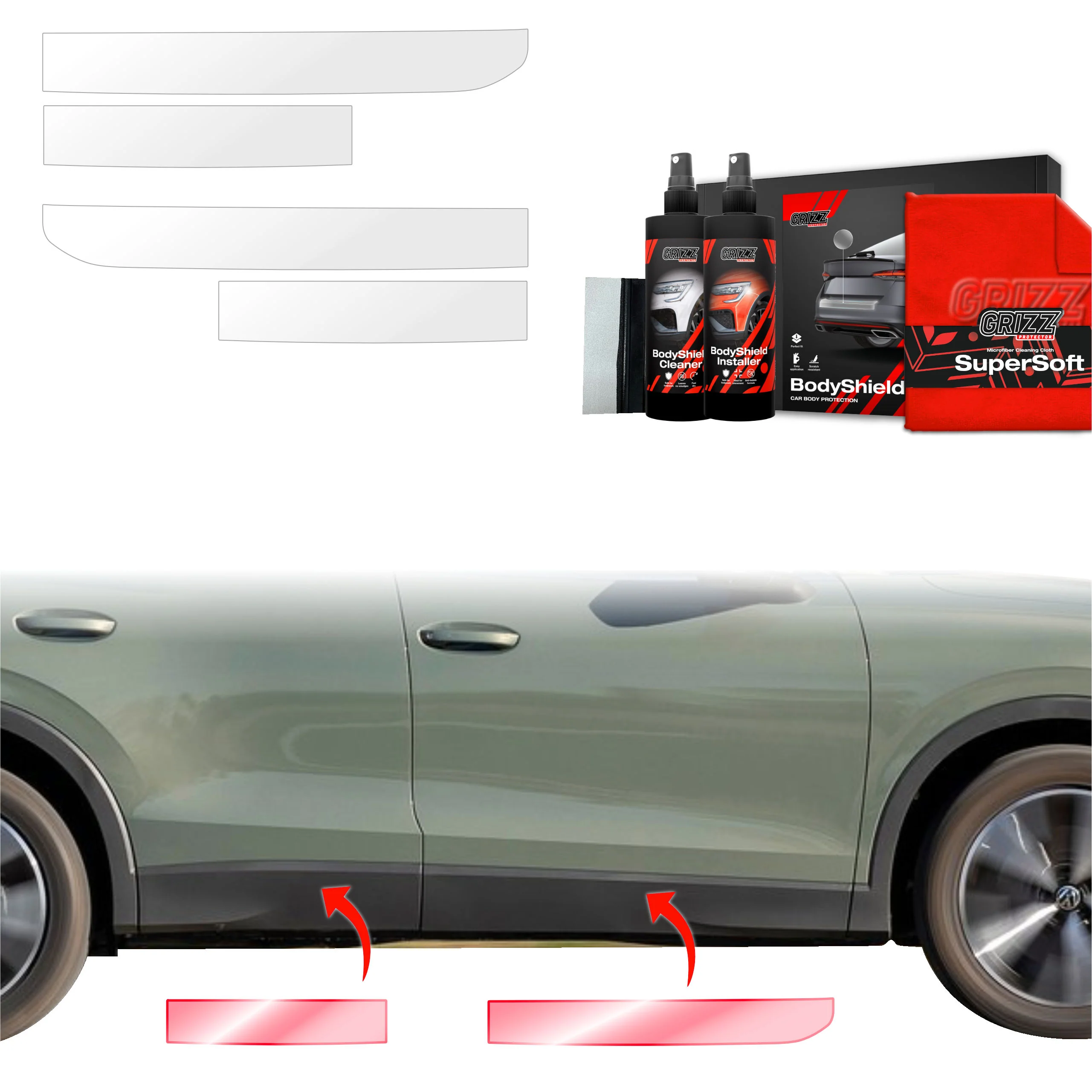 4in1 Schutzfolie für Schweller ohne Auflagen - Volkswagen VW Tiguan 3 (2024-2026)