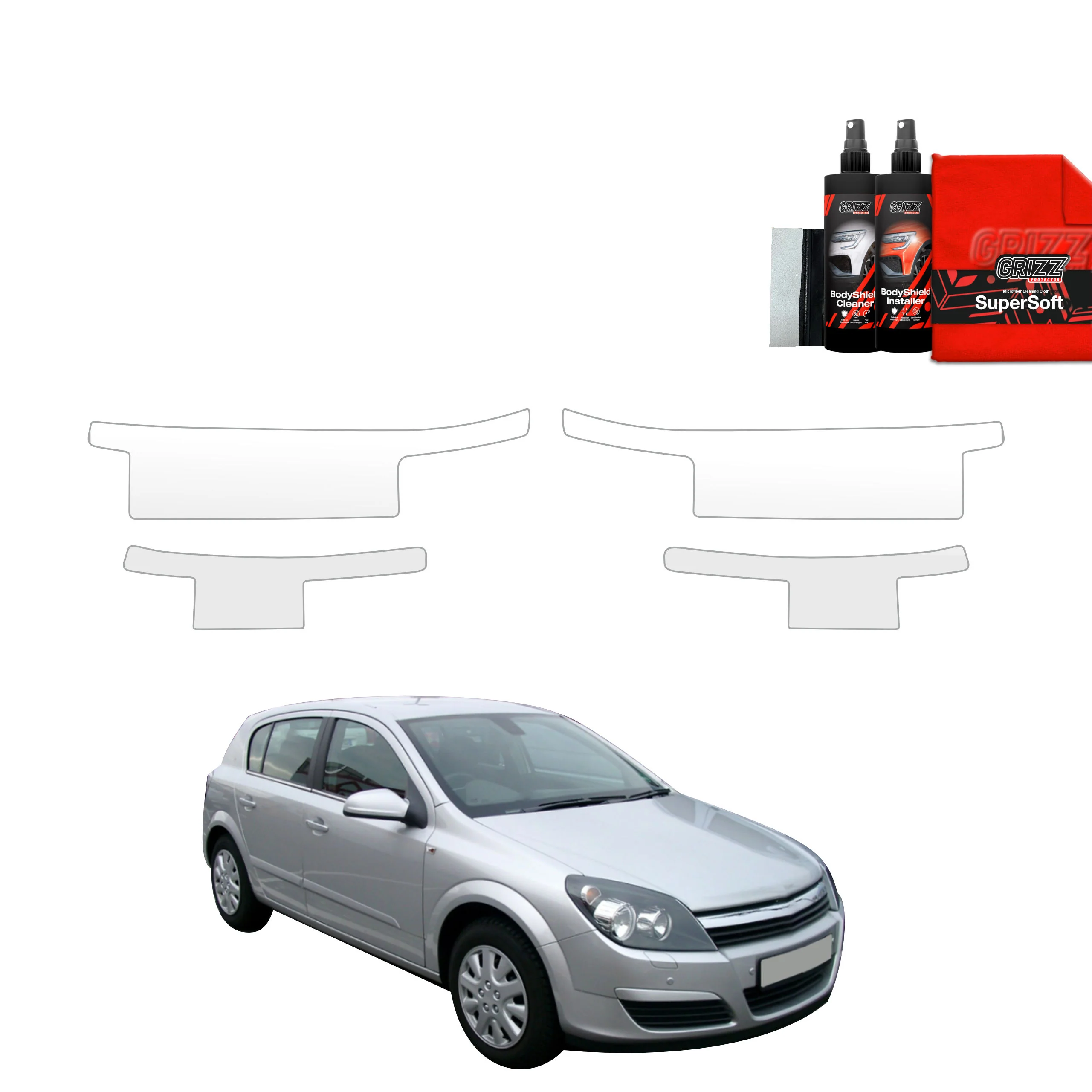 4in1 Schutzfolie für Schweller - Opel Astra H Hatchback 5D (2004-2014)