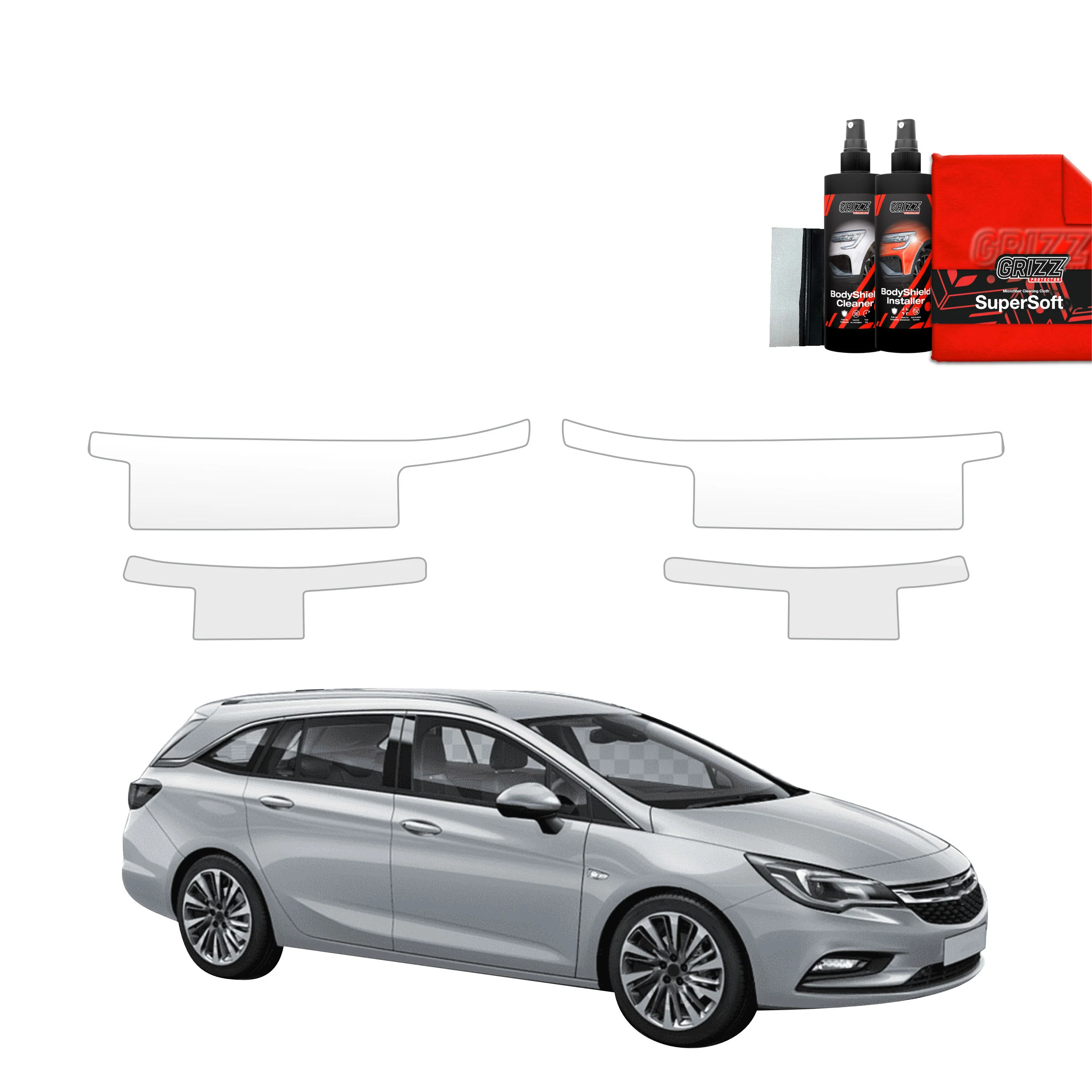 4in1 Schutzfolie für Schweller - Opel Astra J Kombi 5D (2012-2015)
