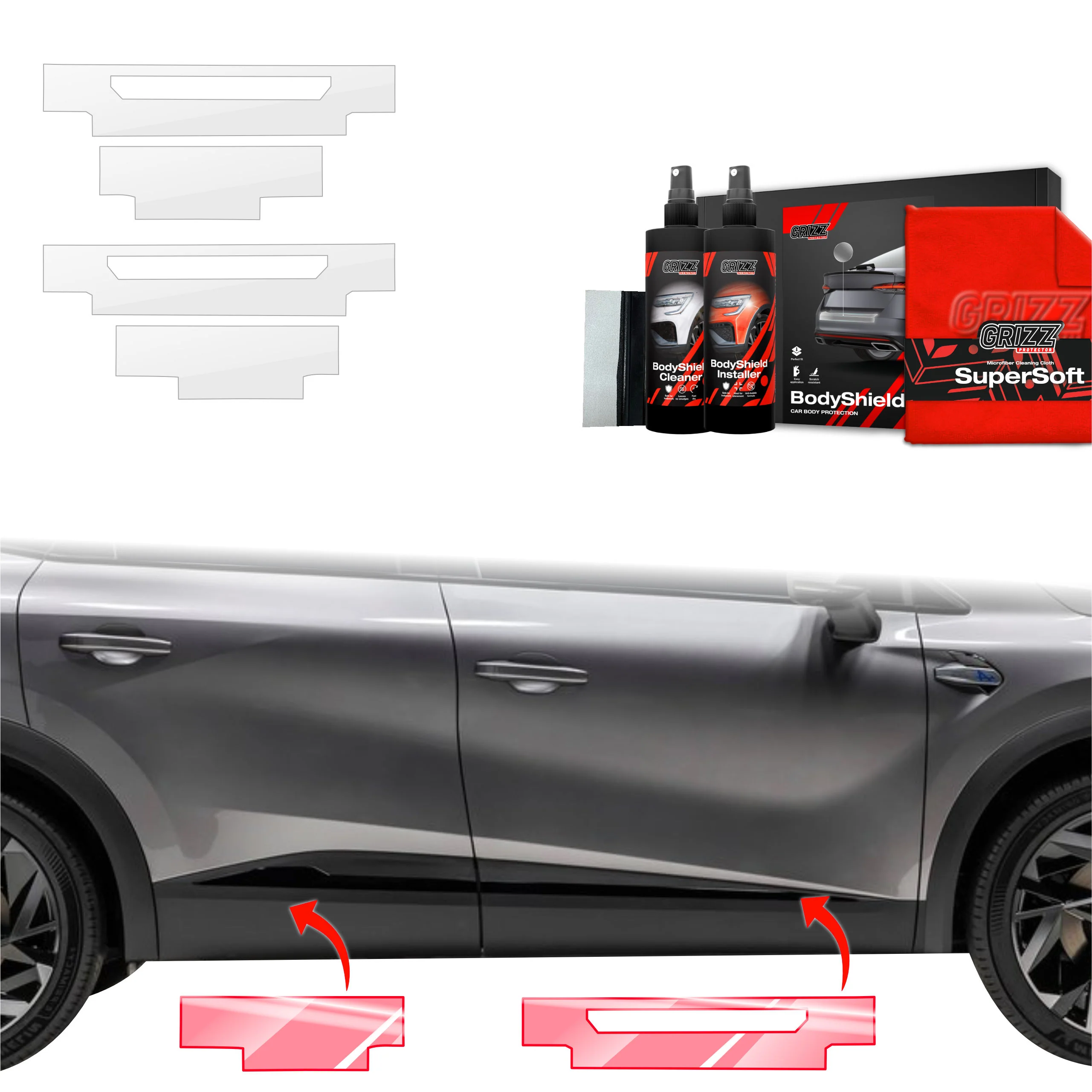 4in1 Schutzfolie für Schweller Renault Captur (2024-2026)