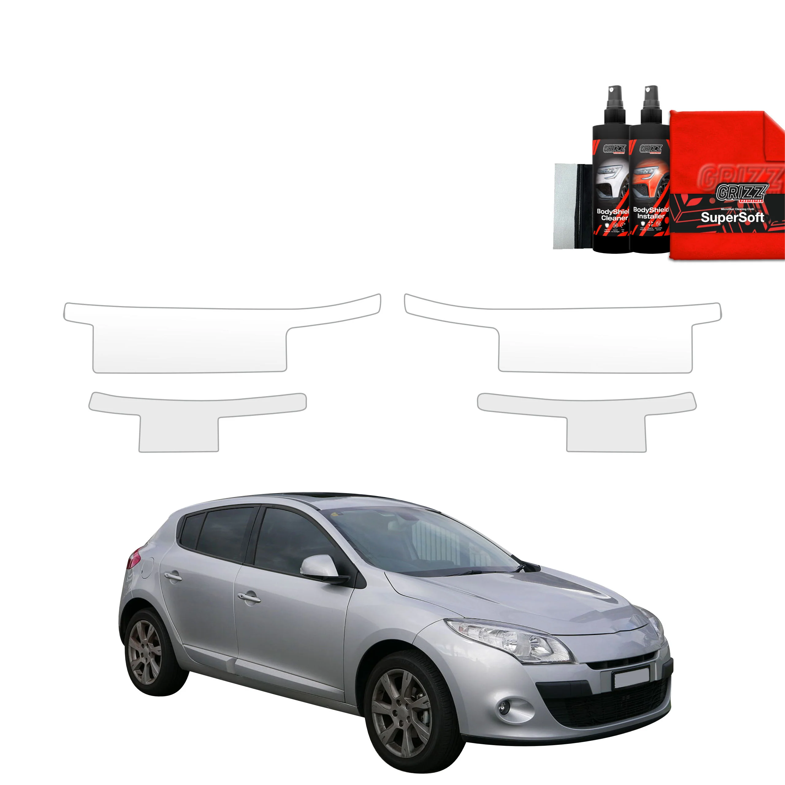 4in1 Schutzfolie für Schweller - Renault Megane 3 Kombi 5D (2008-2012)