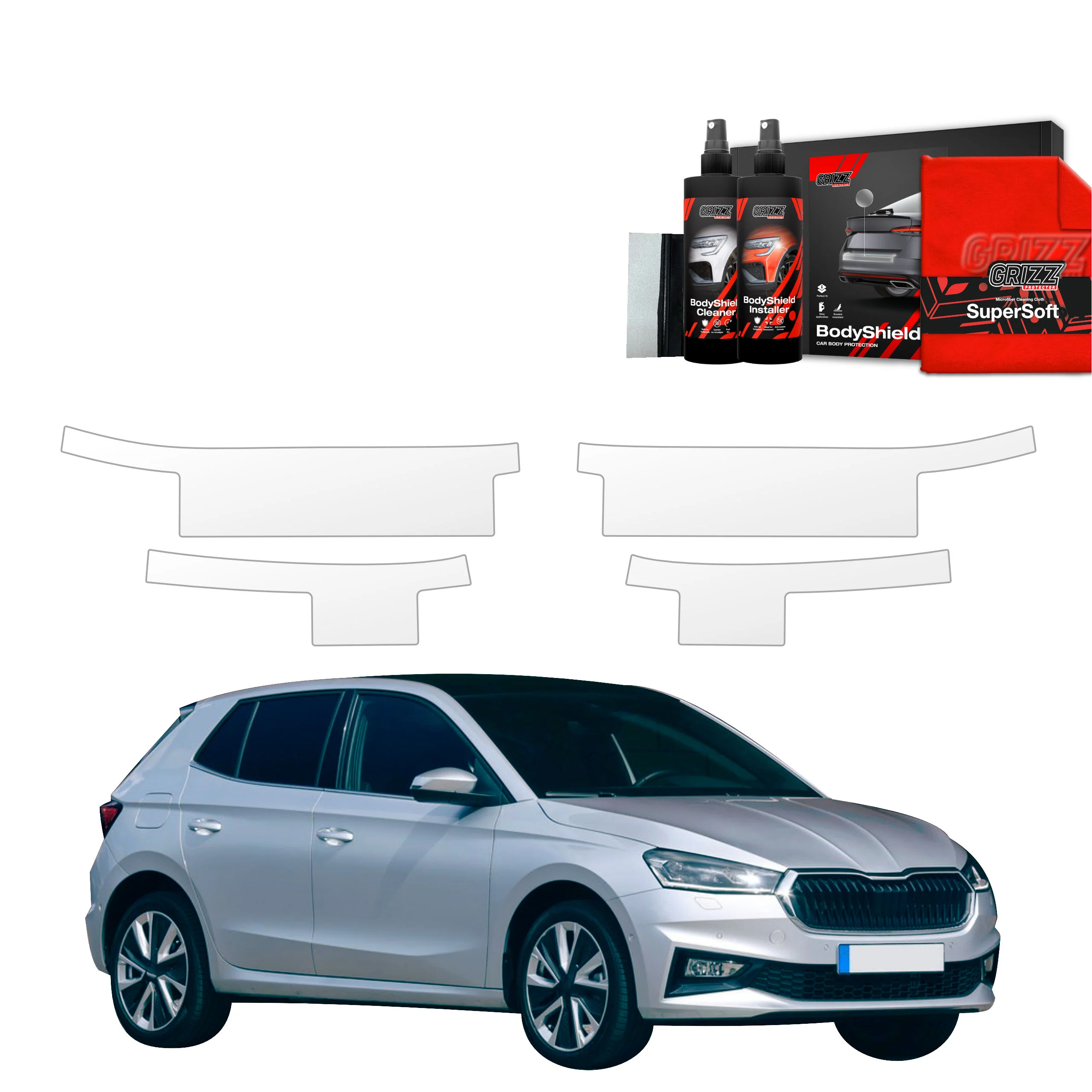 4in1 Schutzfolie für Schweller - Skoda Fabia (2019-2026)