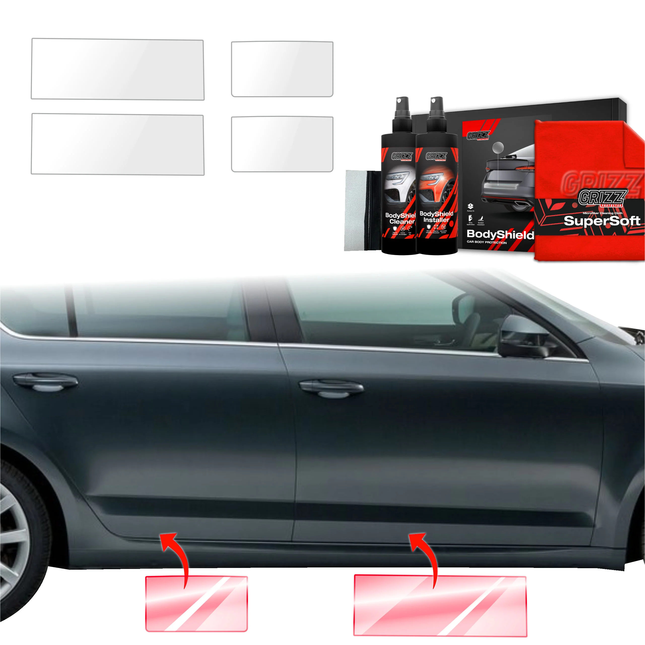 4in1 Schutzfolie für Schweller - Skoda Octavia 3 (2017-2020)