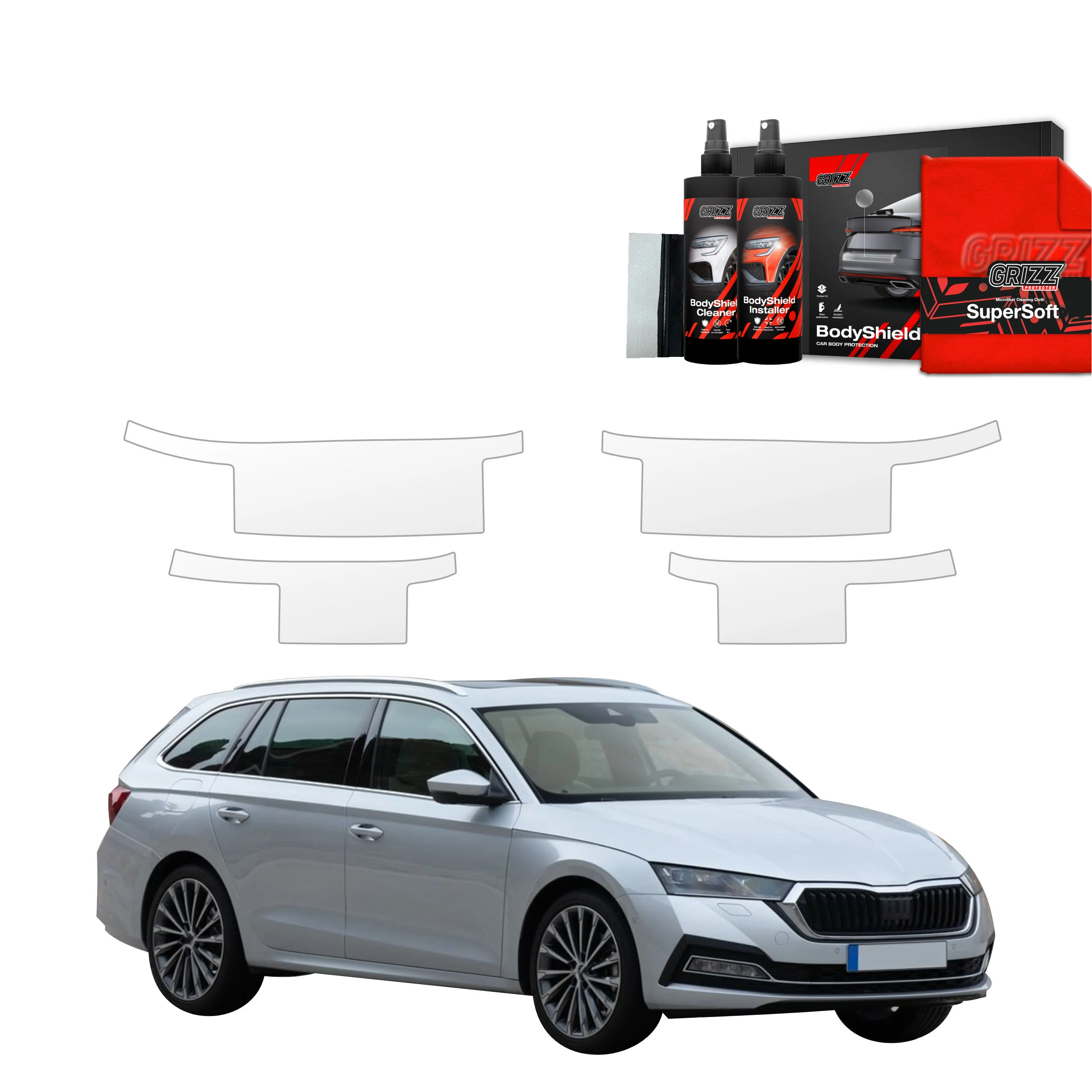 4in1 Schutzfolie für Schweller - Skoda Octavia 4 Kombi (2019-2024)