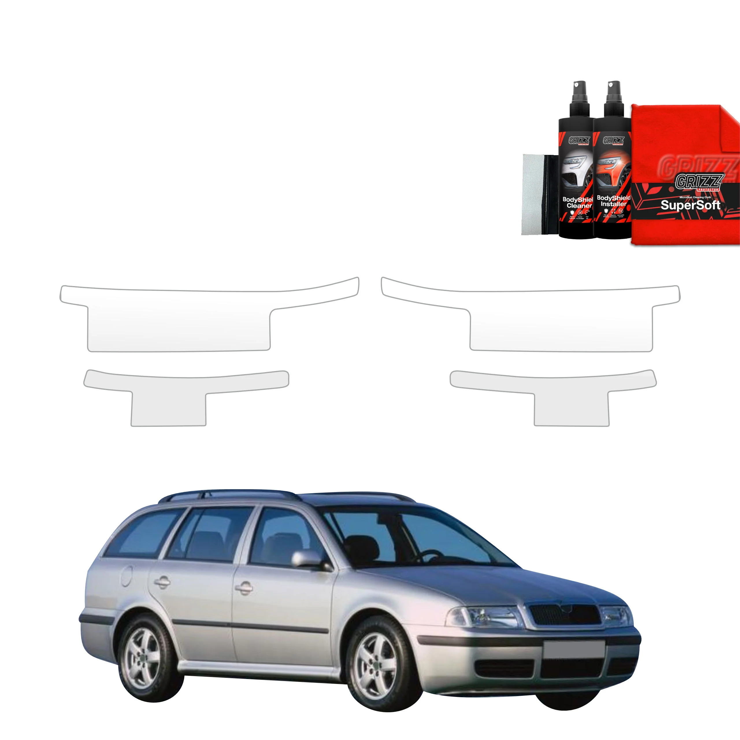 4in1 Schutzfolie für Schweller - Skoda Octavia Kombi (1996-2010)