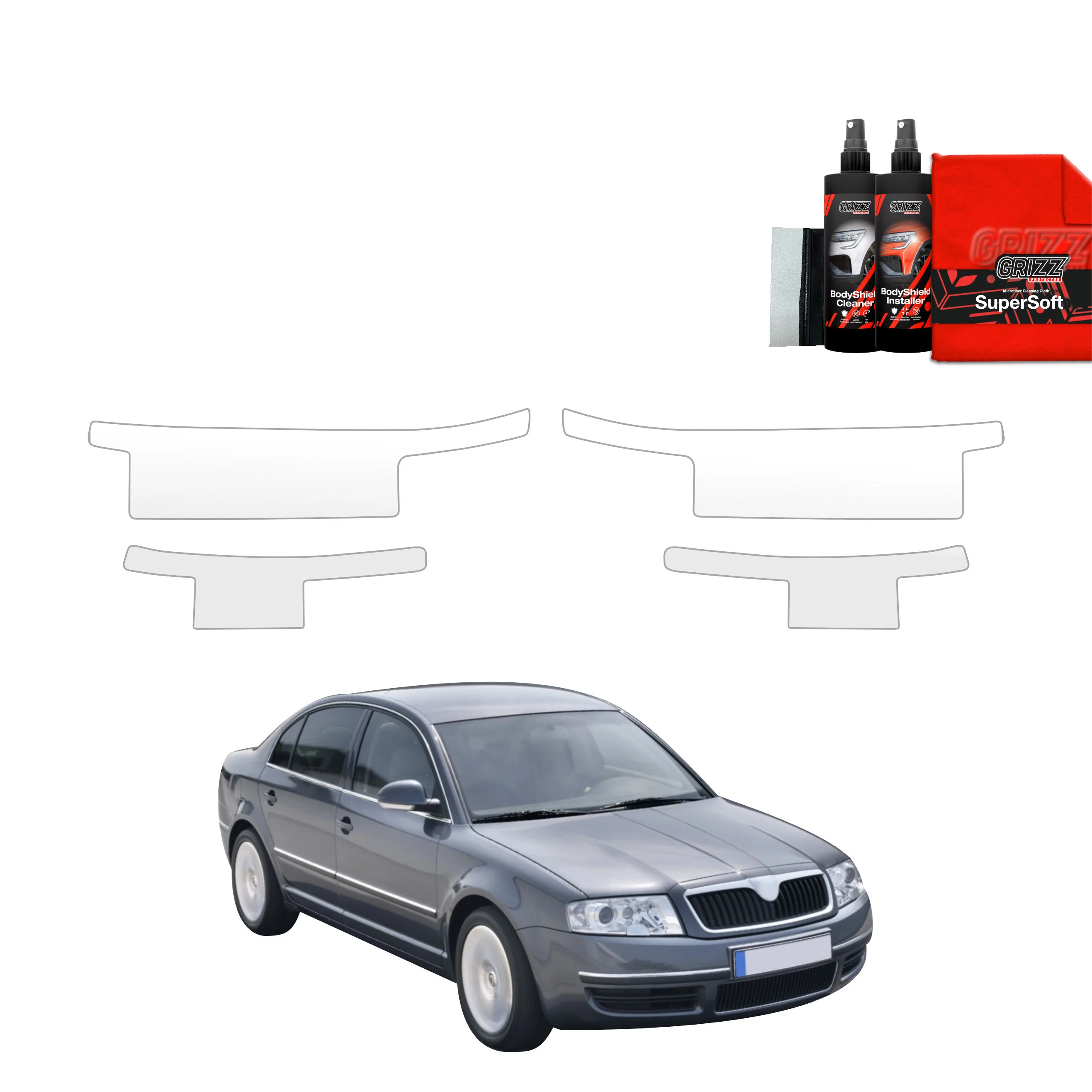4in1 Schutzfolie für Schweller - Skoda Superb (2001-2008)