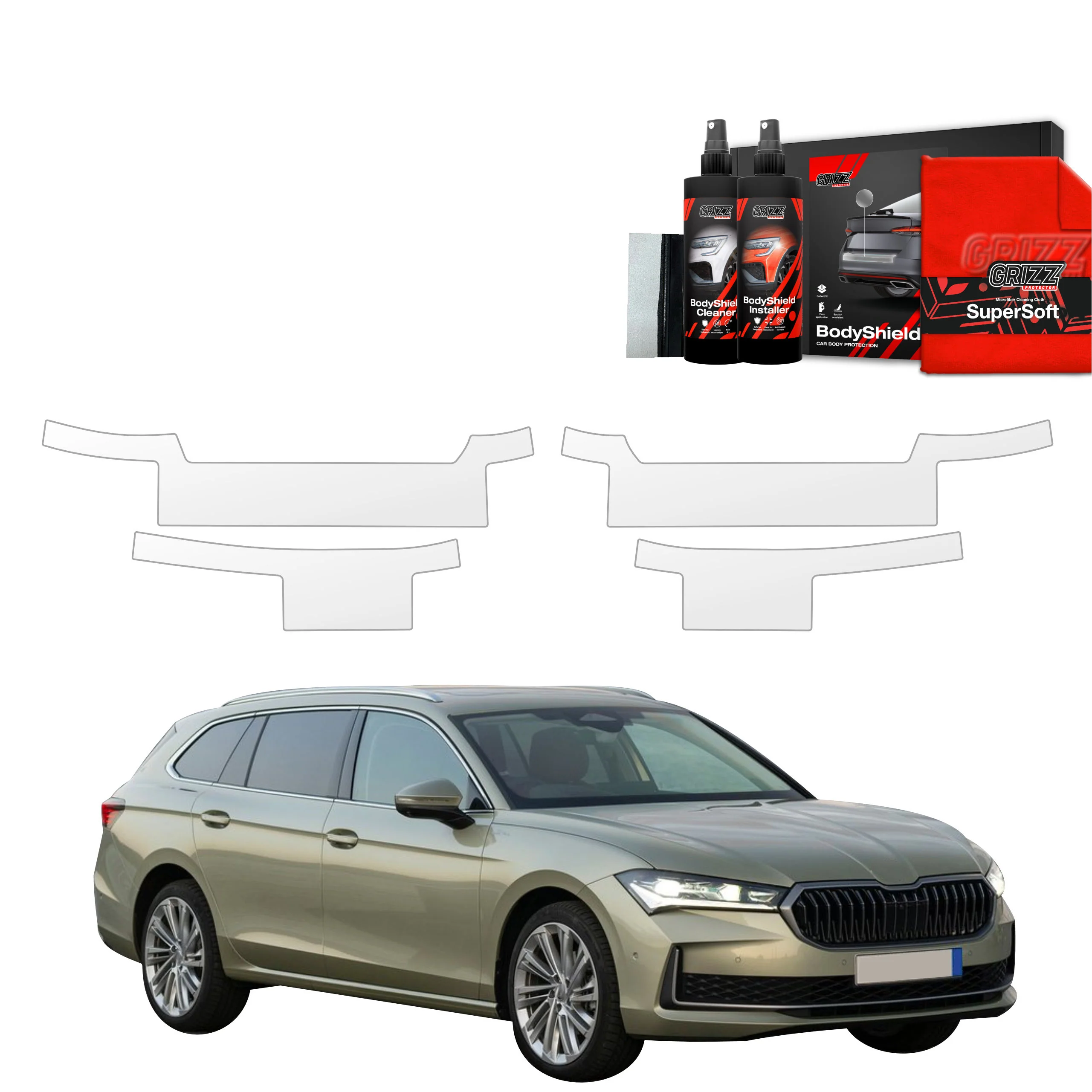 4in1 Schutzfolie für Schweller - Skoda Superb 4 Combi (2024-2026)