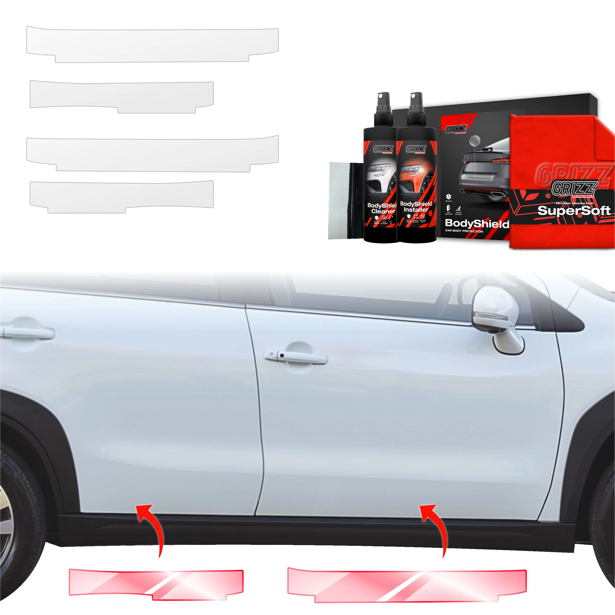 4in1 Schutzfolie für Schweller - Suzuki S-Cross (2021-2026)
