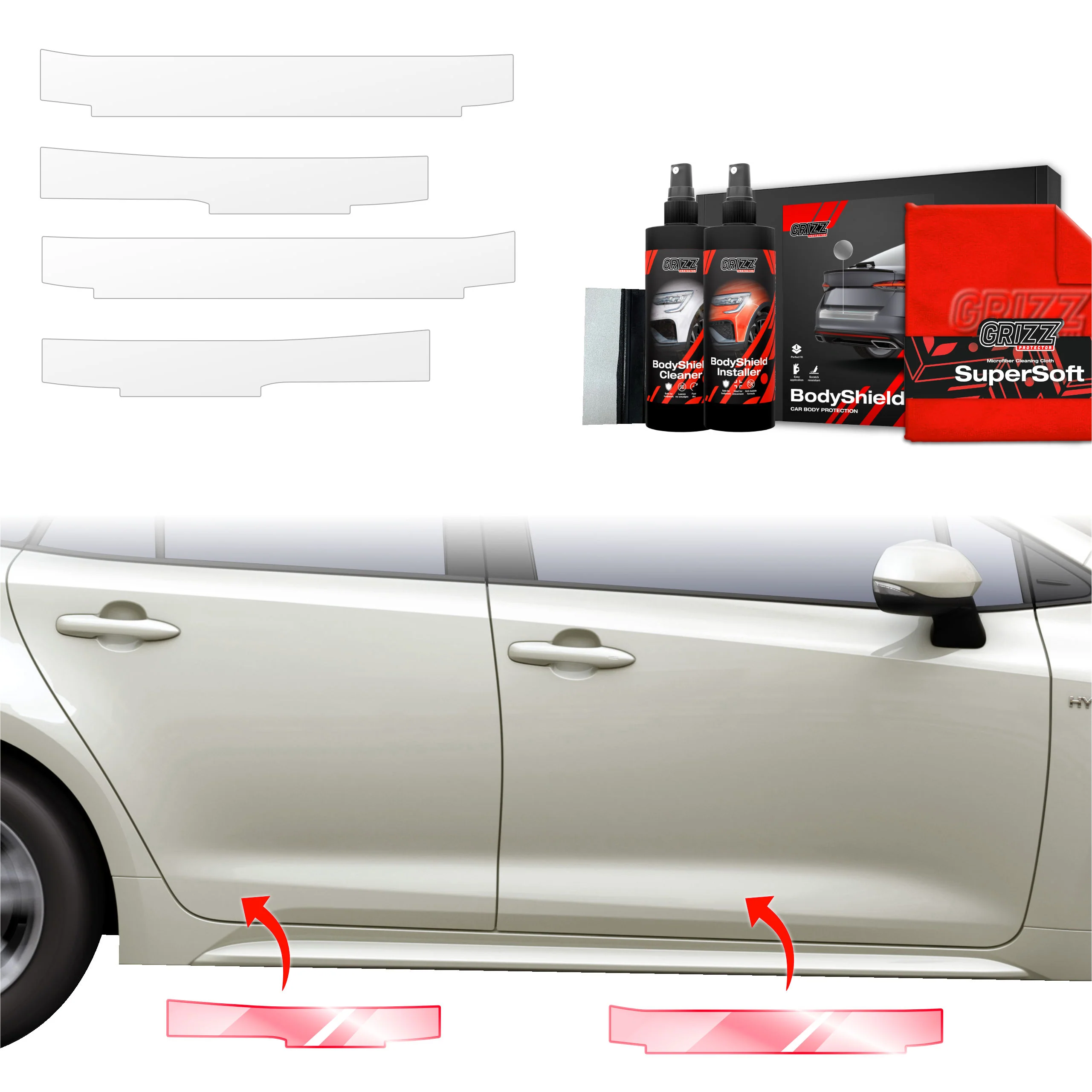 4in1 Schutzfolie für Schweller - Suzuki Swace Facelift (2023-2026)