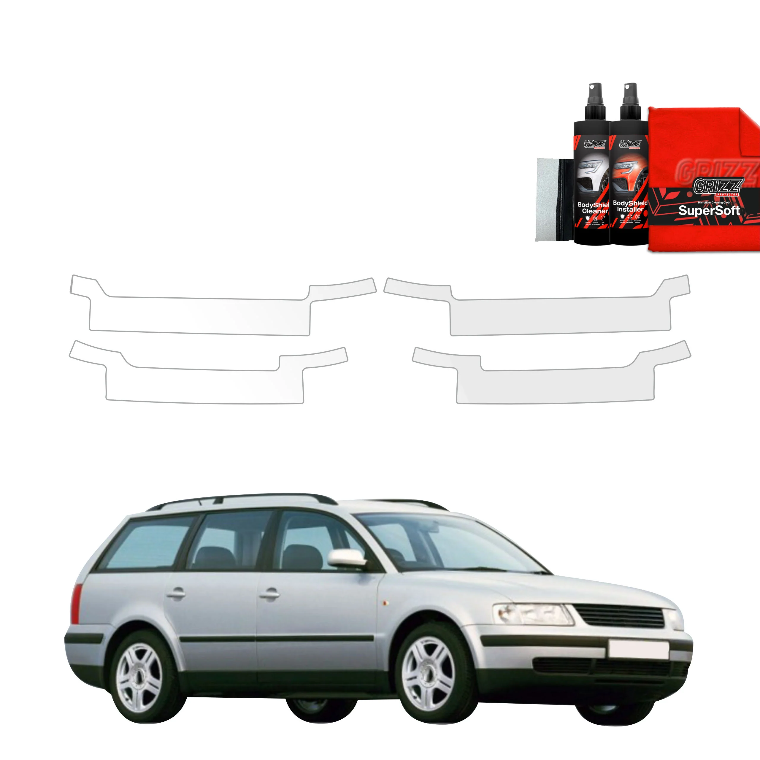4in1 Schutzfolie für Schweller - Volkswagen Passat B5 Variant (1996-2000)