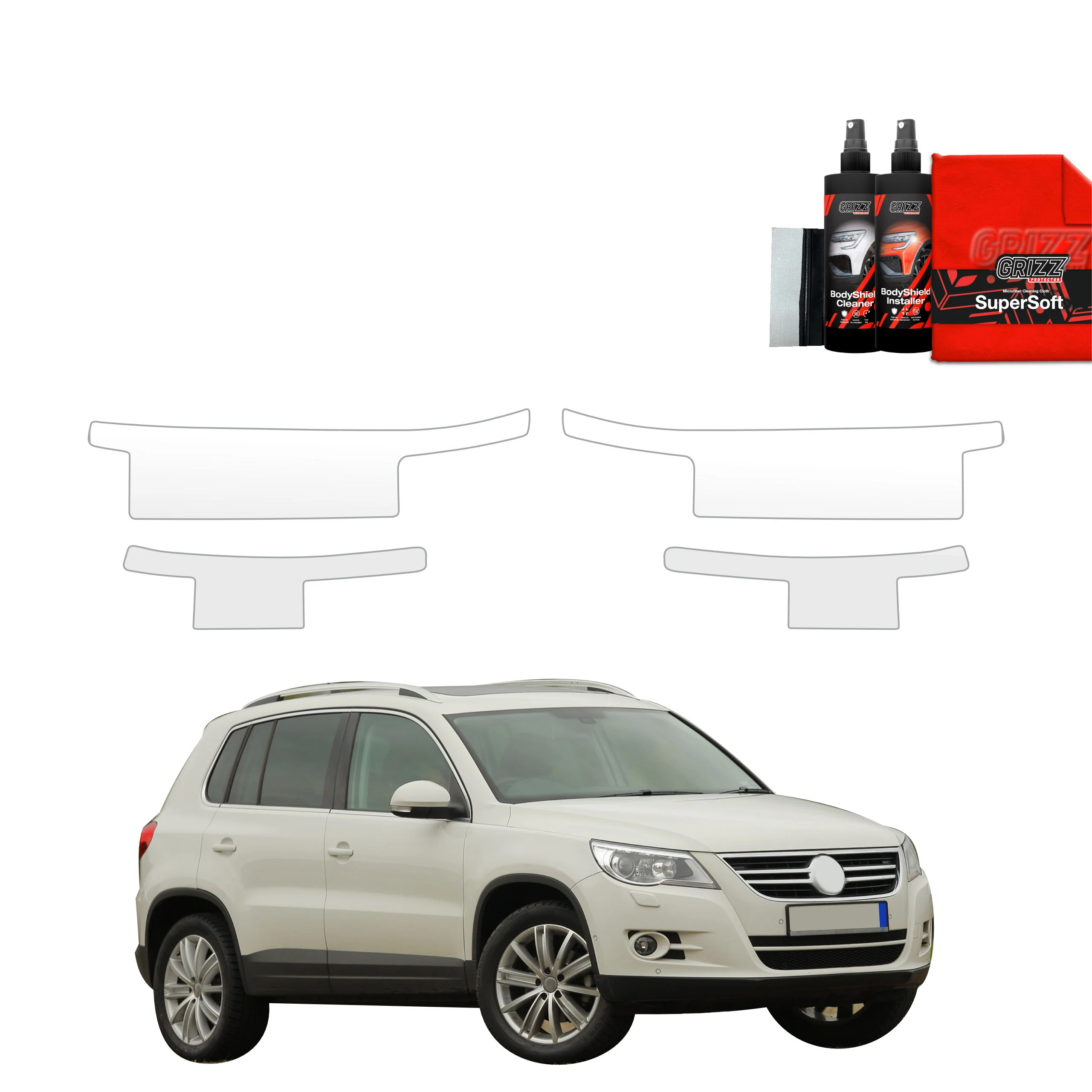 4in1 Schutzfolie für Schweller - Volkswagen Tiguan 5D (2007-2011)