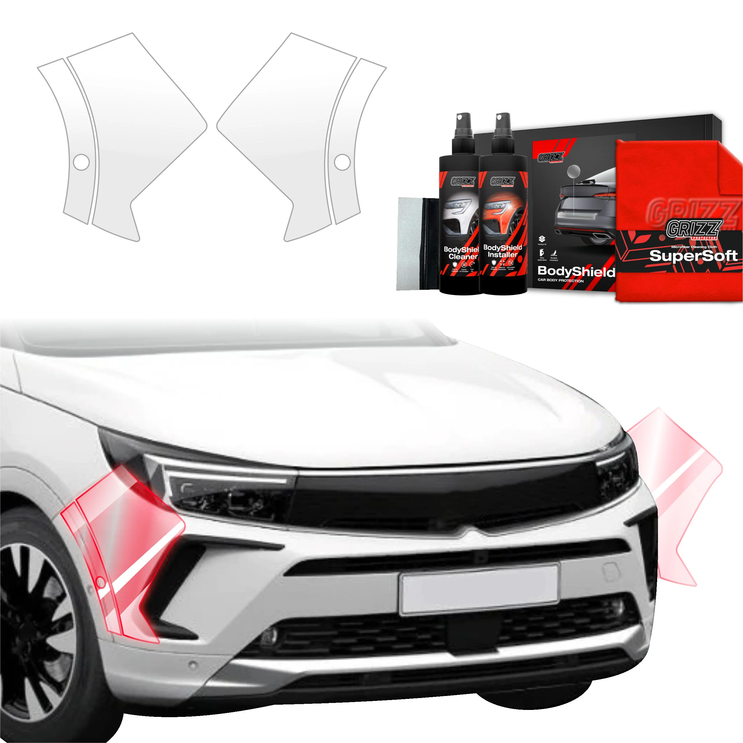 4in1 Schutzfolie für Stoßstange - Opel Grandland (2021-2024)