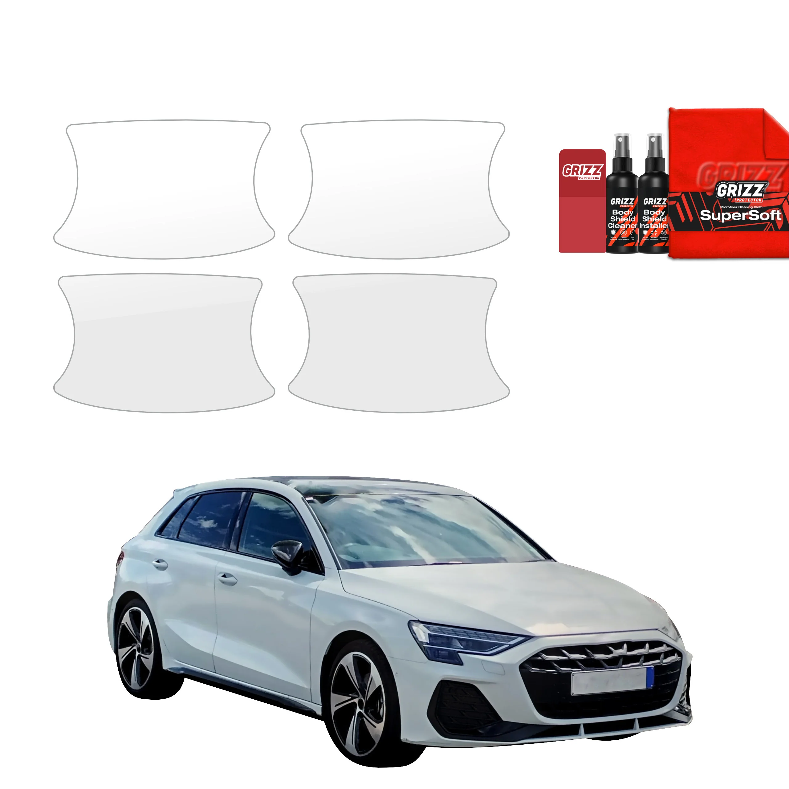 4in1 Schutzfolie für Türgriffmulden - Audi A3 8Y Hatchback 5D (2024-2026)