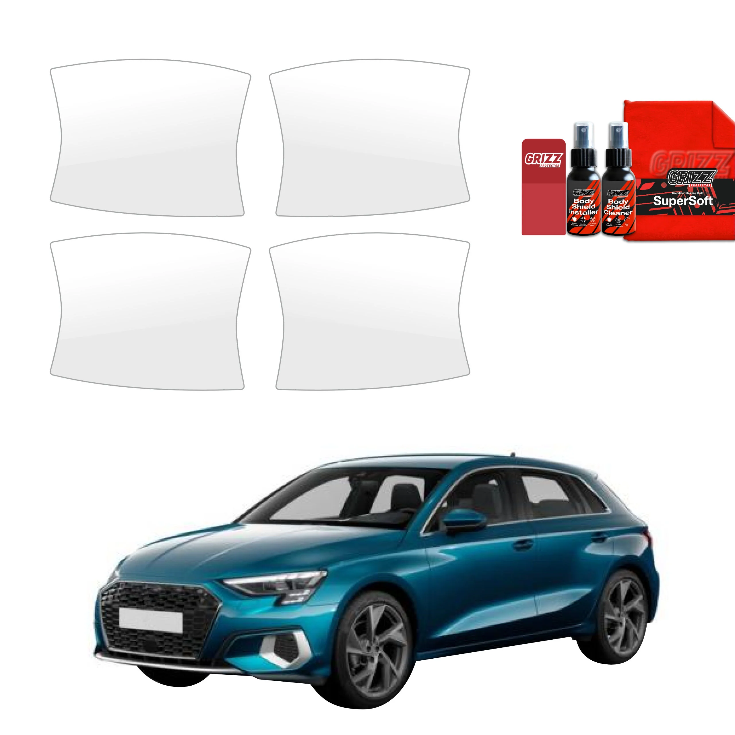 4in1 Schutzfolie für Türgriffmulden - Audi A3 8Y Sportback (2020-2023)