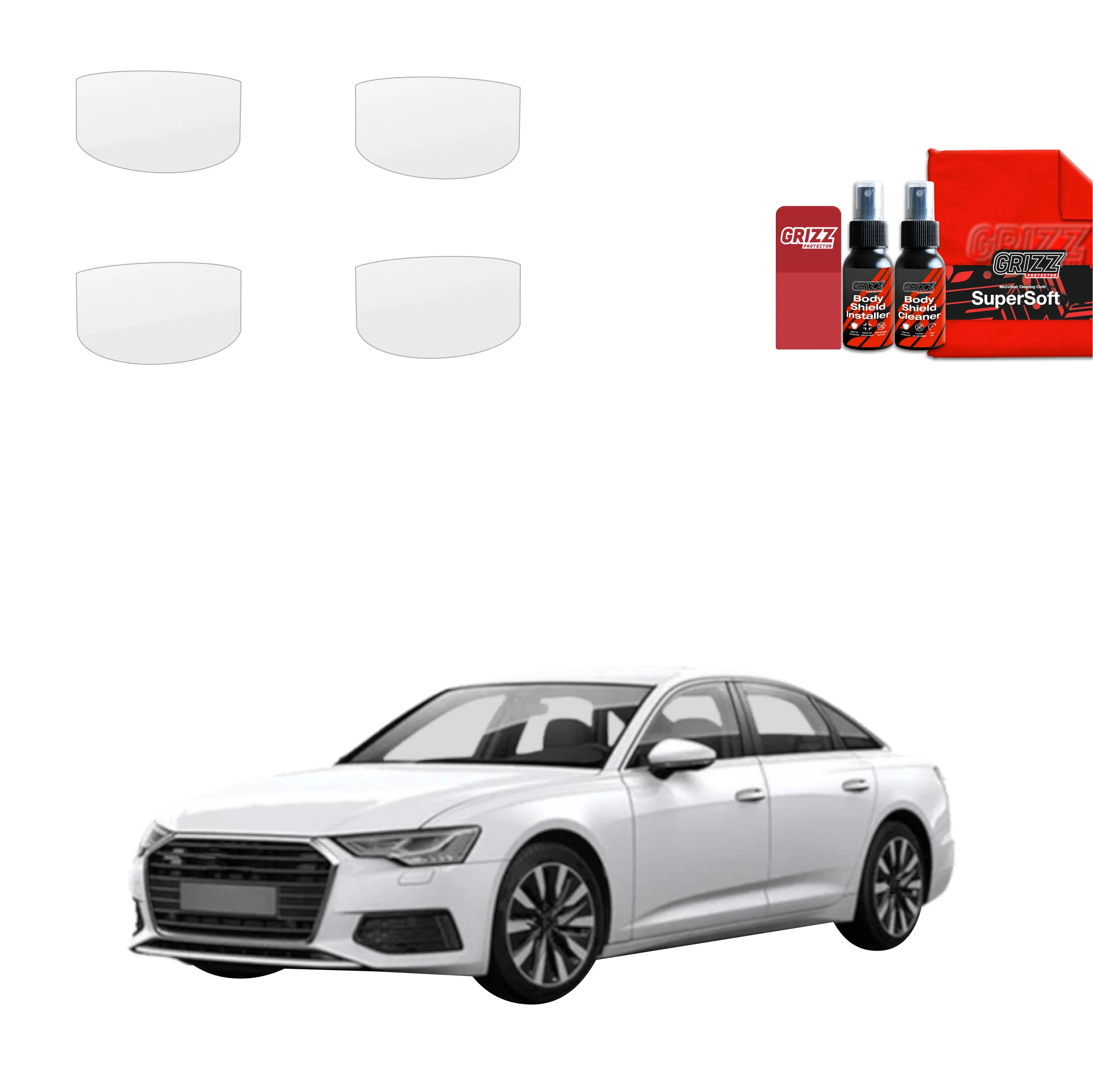 4in1 Schutzfolie für Türgriffmulden - Audi A6 C8 Sedan (2018-2023)