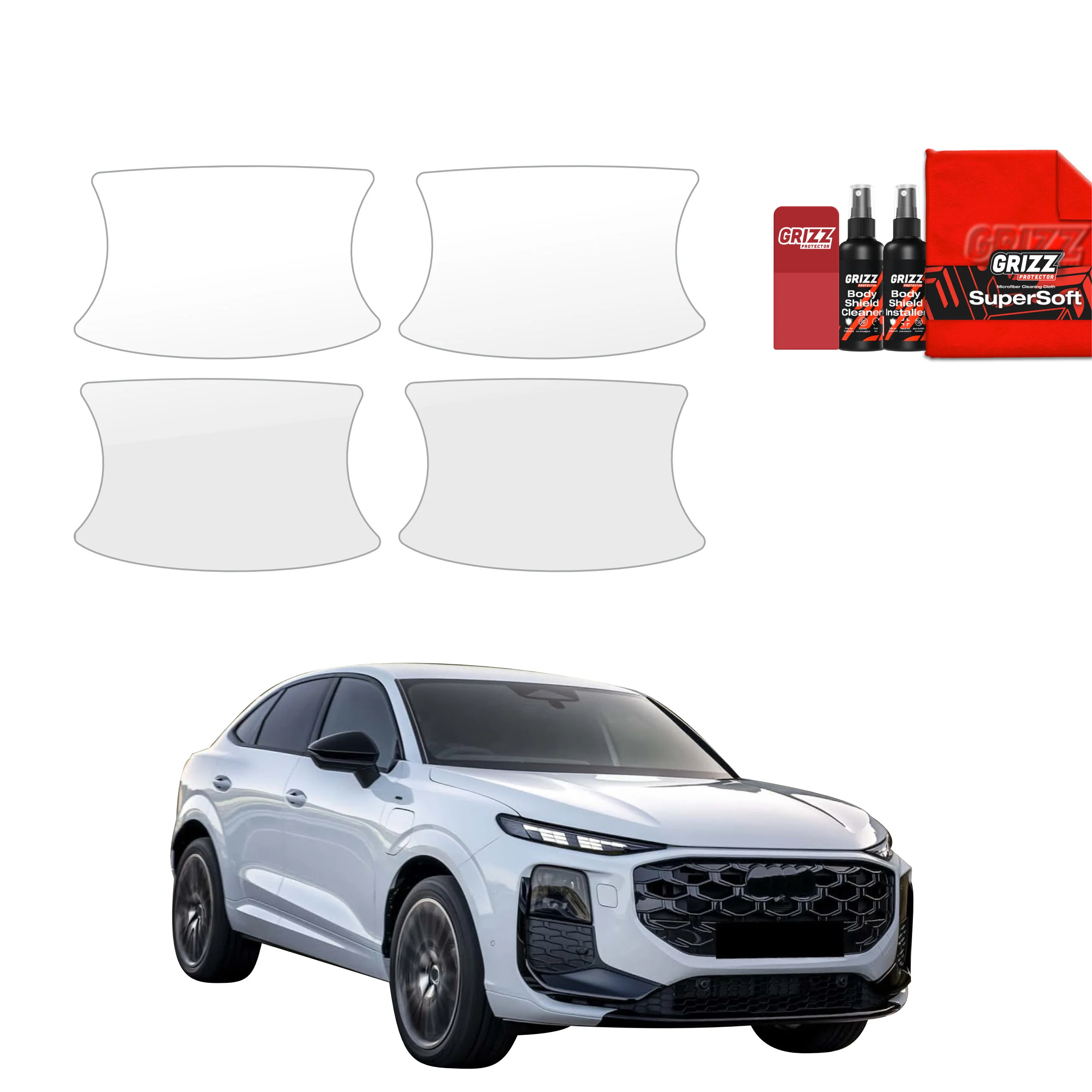 4in1 Schutzfolie für Türgriffmulden - Audi Q3 Sportback (2025-2026)
