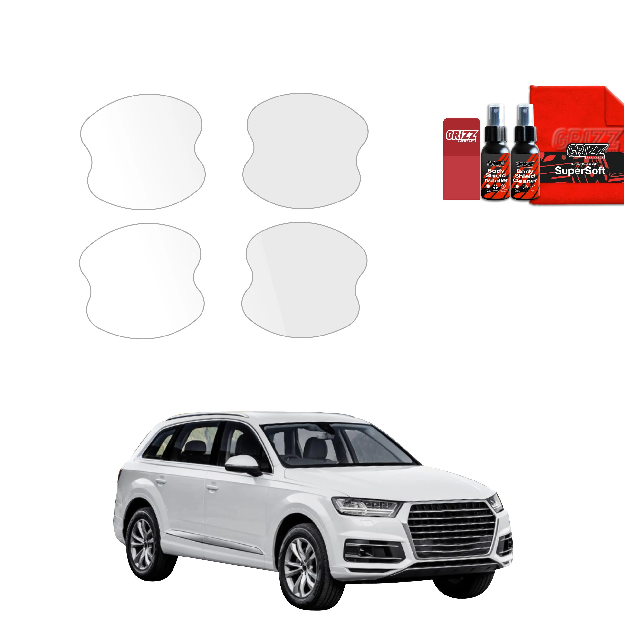 4in1 Schutzfolie für Türgriffmulden - Audi Q7 (2015-2019)